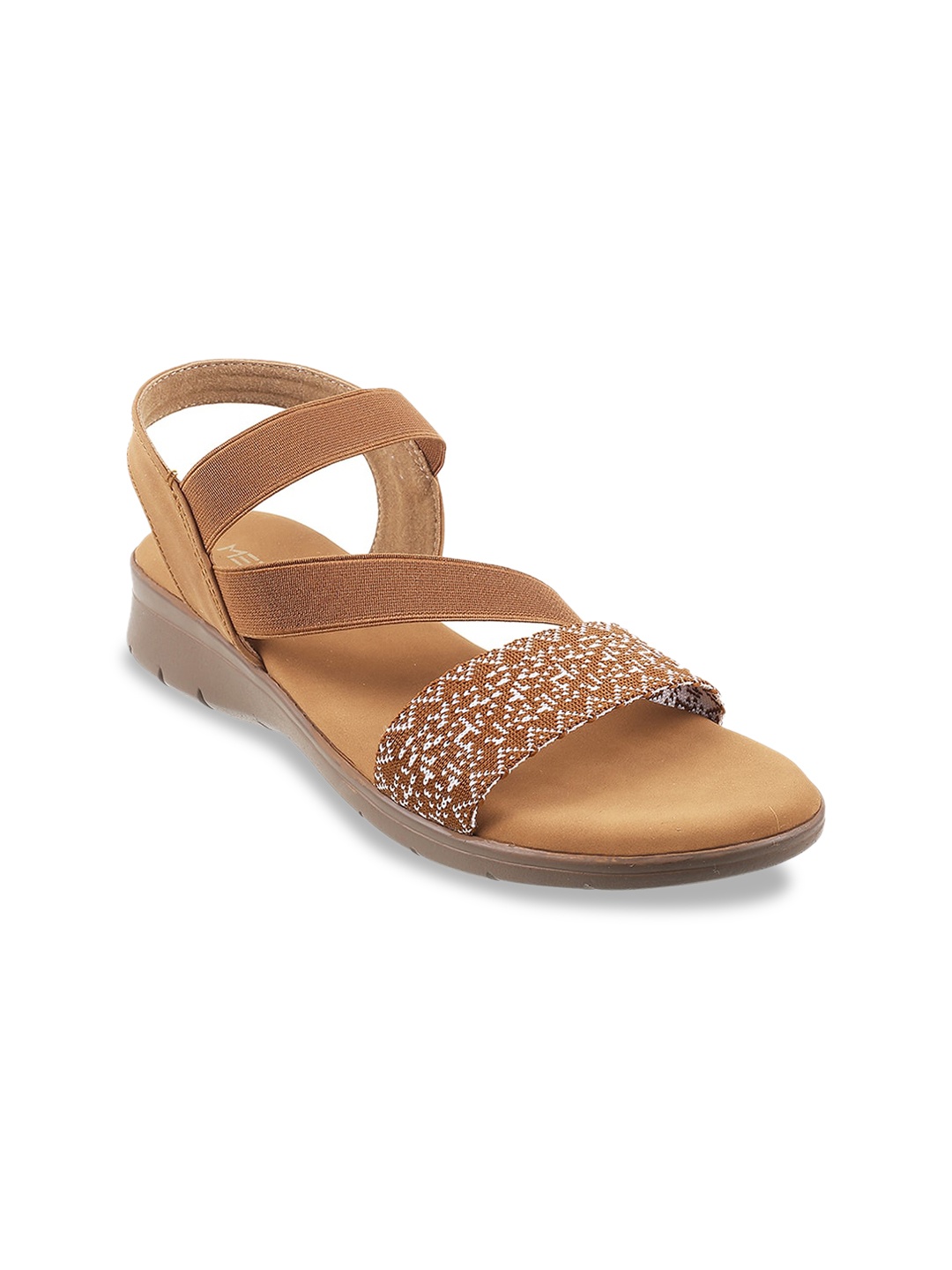 

Metro Printed Open Toe Flats, Tan