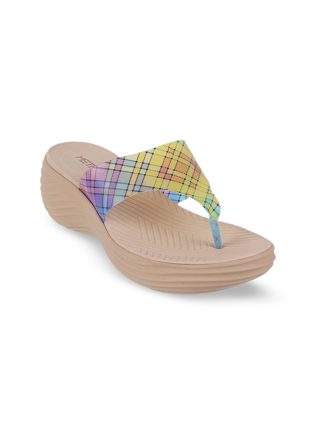 

Metro Printed Comfort Heels, Beige