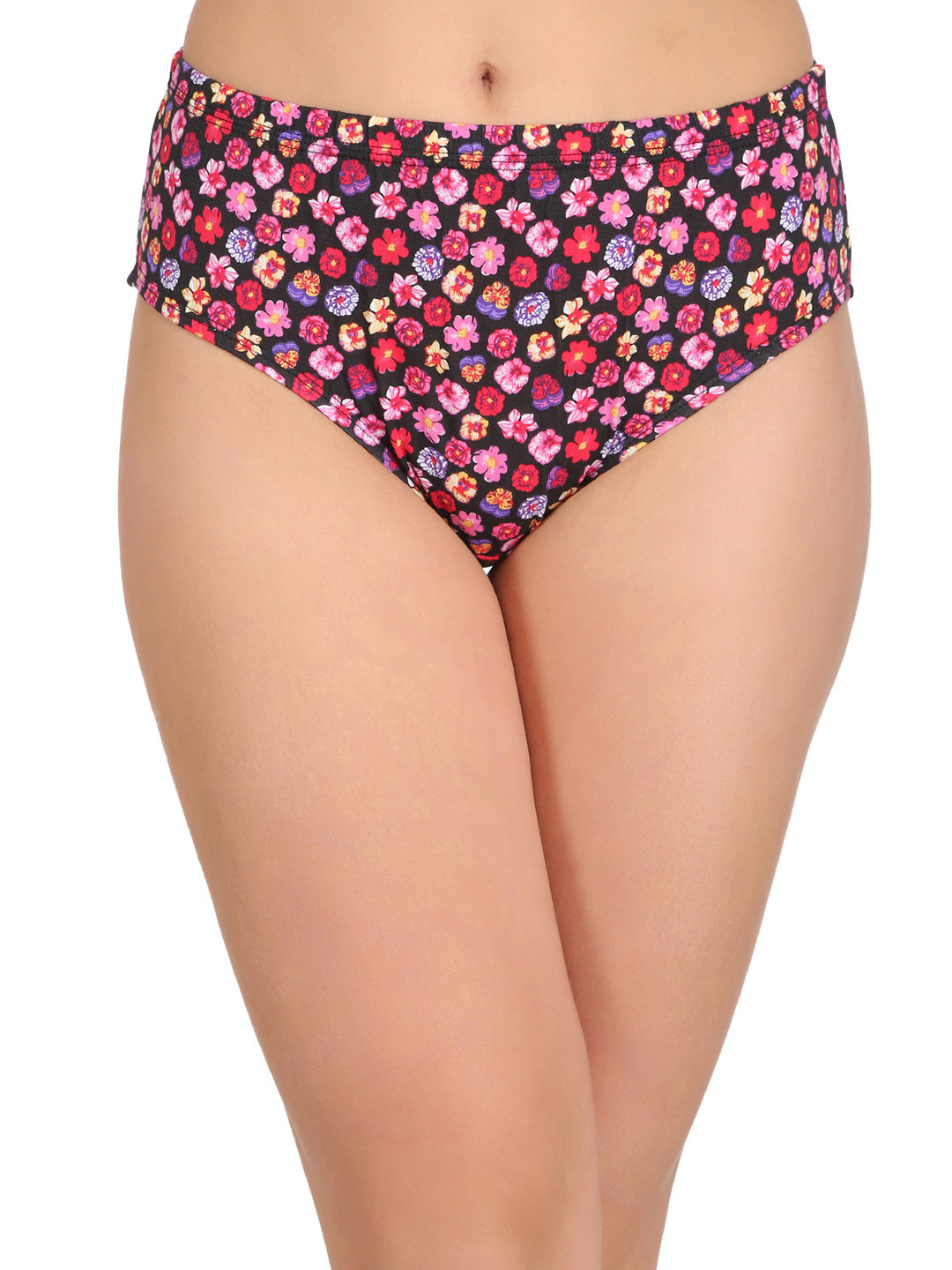 

Clovia Women Pink & Black Printed Hipster Briefs PN2378P22