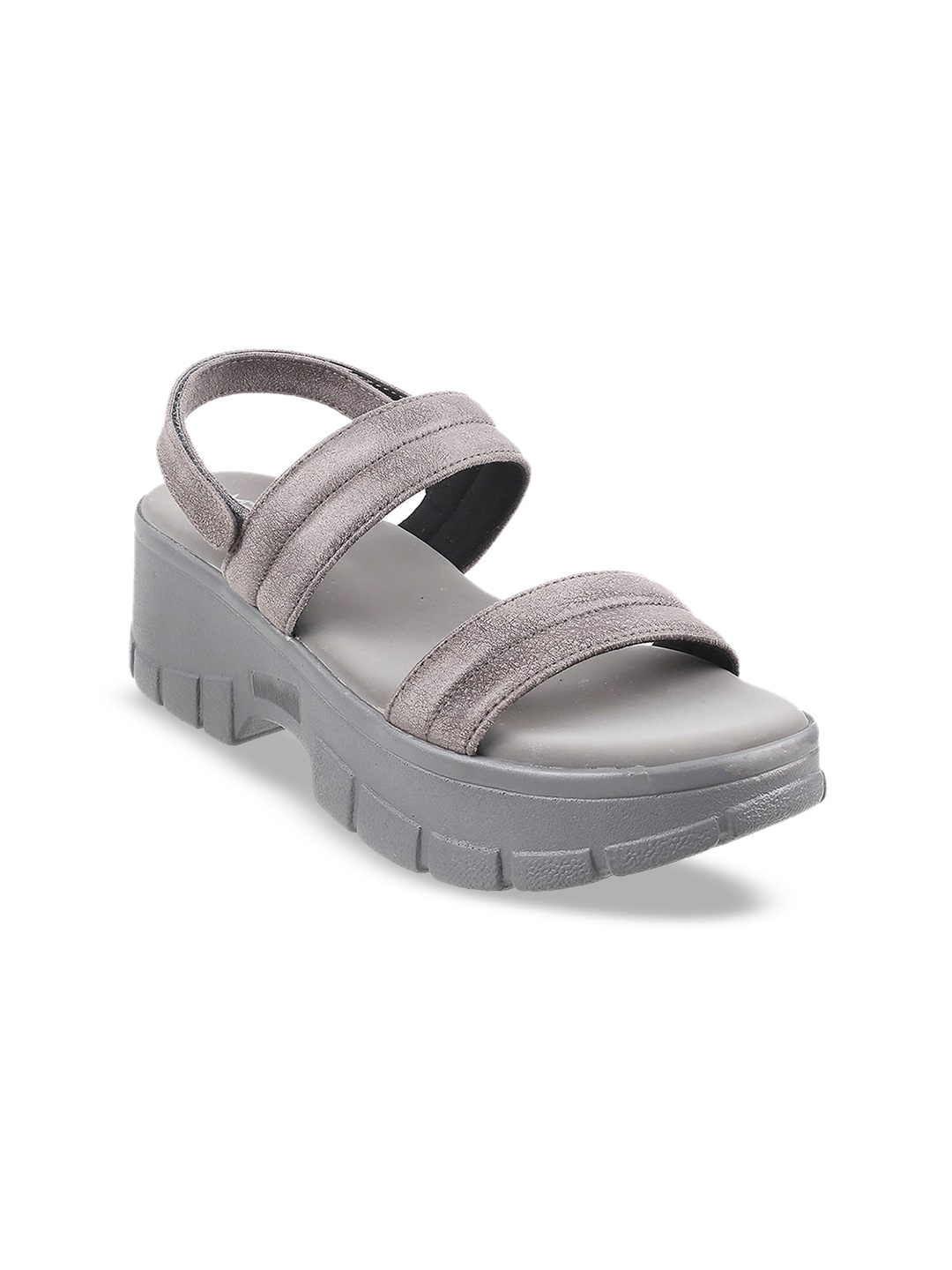 

Metro Open Toe Flatform Heels, Grey