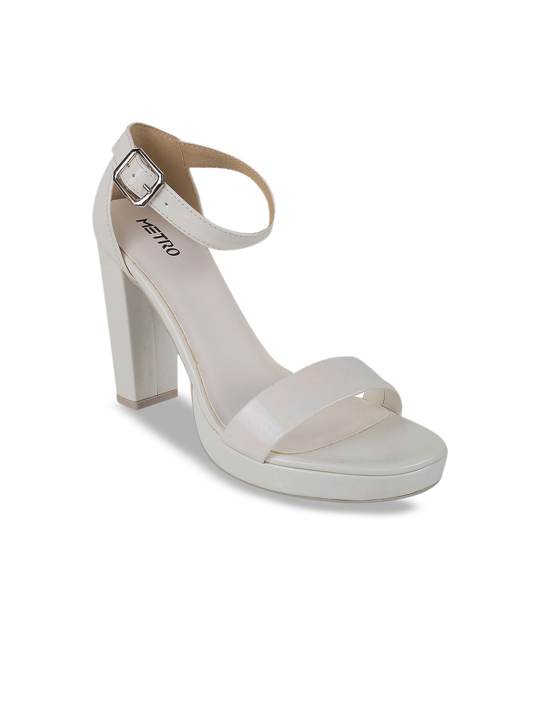 

Metro Open Toe Platform Heels, Off white
