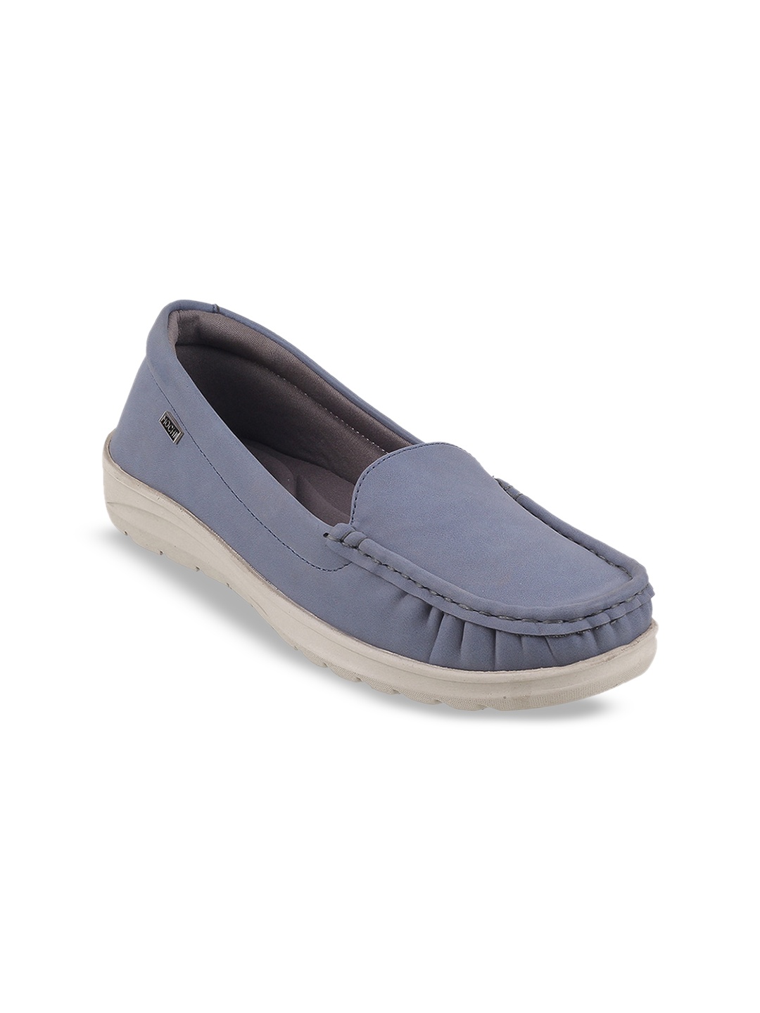 

Mochi Women Contrast Sole Slip-On Sneakers, Blue