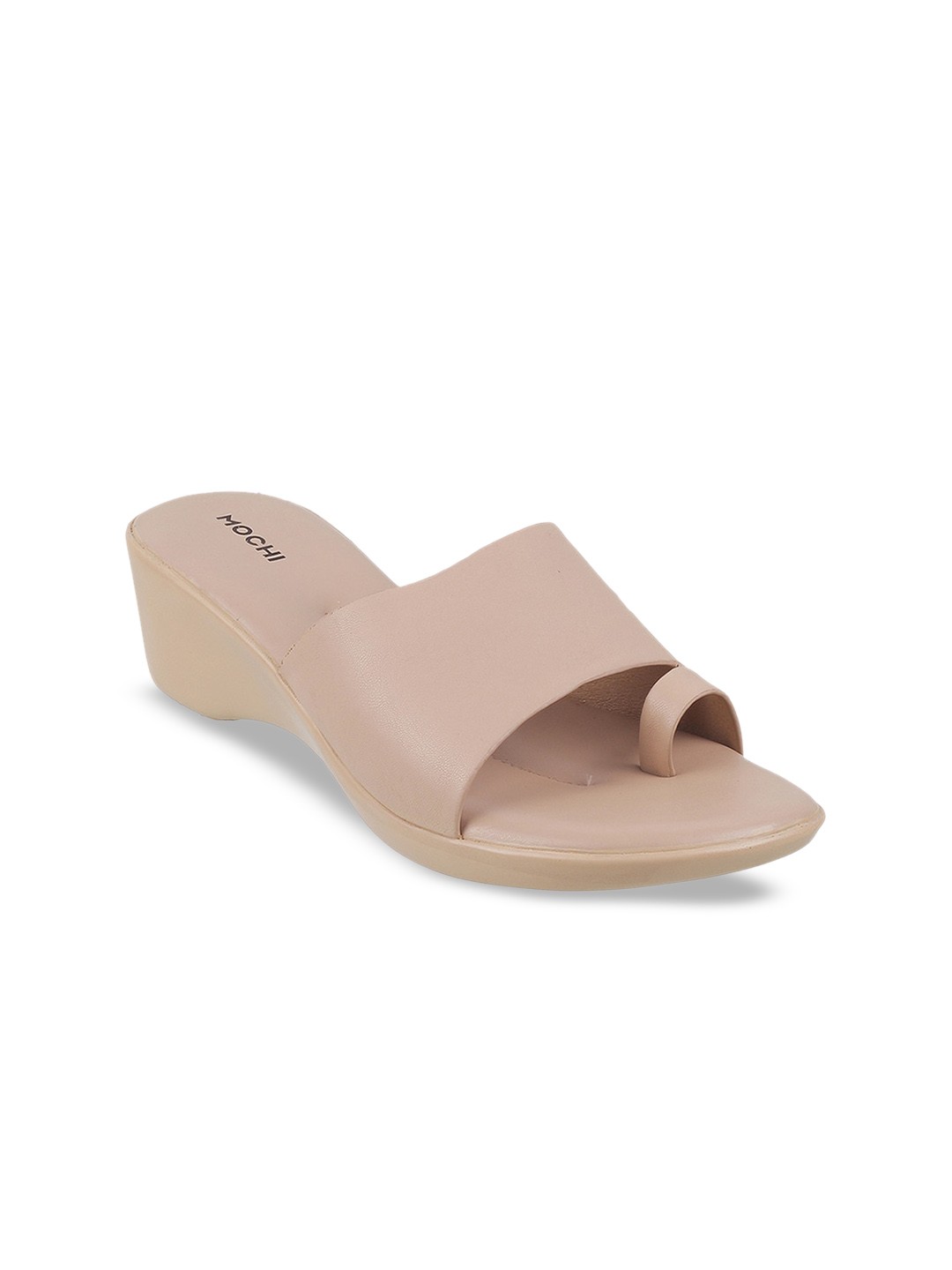 

Mochi One Toe Comfort Heels, Beige
