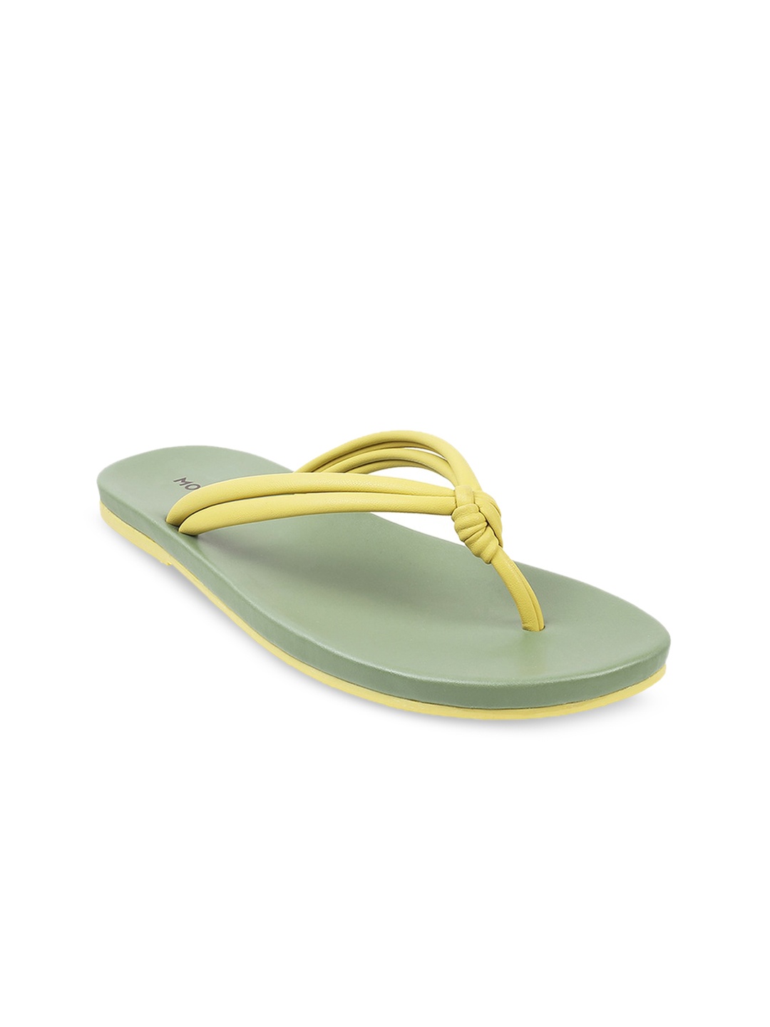 

Mochi Knotted Open Toe Flats, Yellow