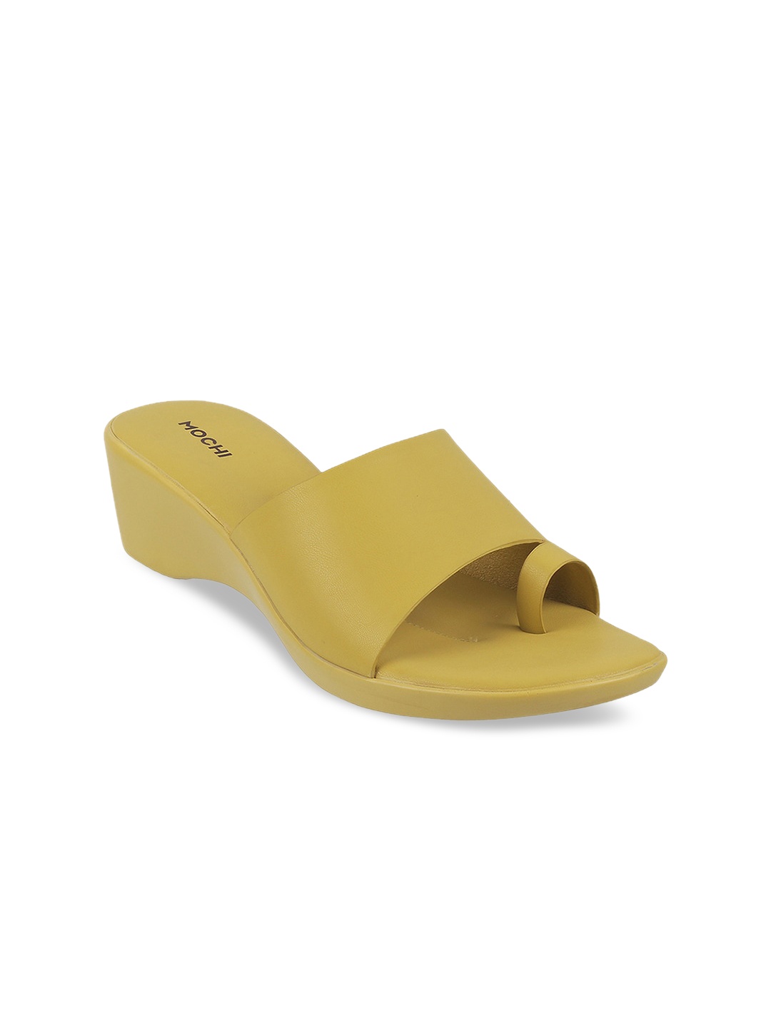 

Mochi One Toe Comfort Heels, Yellow