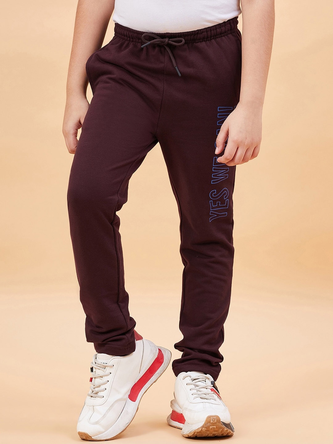 

Ben & Joe Kids Printed Antimicrobial Track Pants, Brown