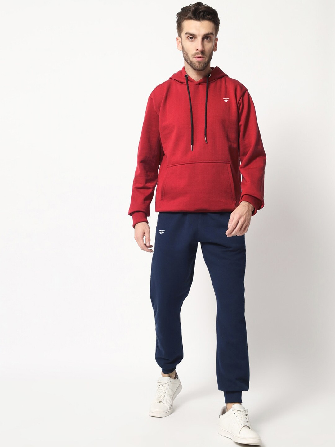 

FFLIRTYGO Men Slim-Fit Fleece Joggers, Navy blue