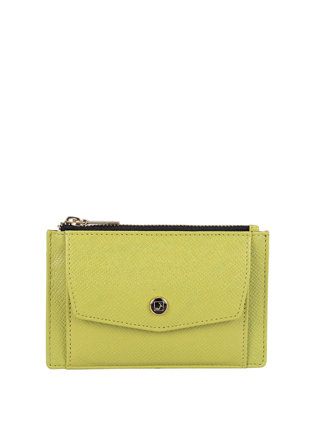 

Da Milano Unisex Textured Leather Card Holder Wallet, Green