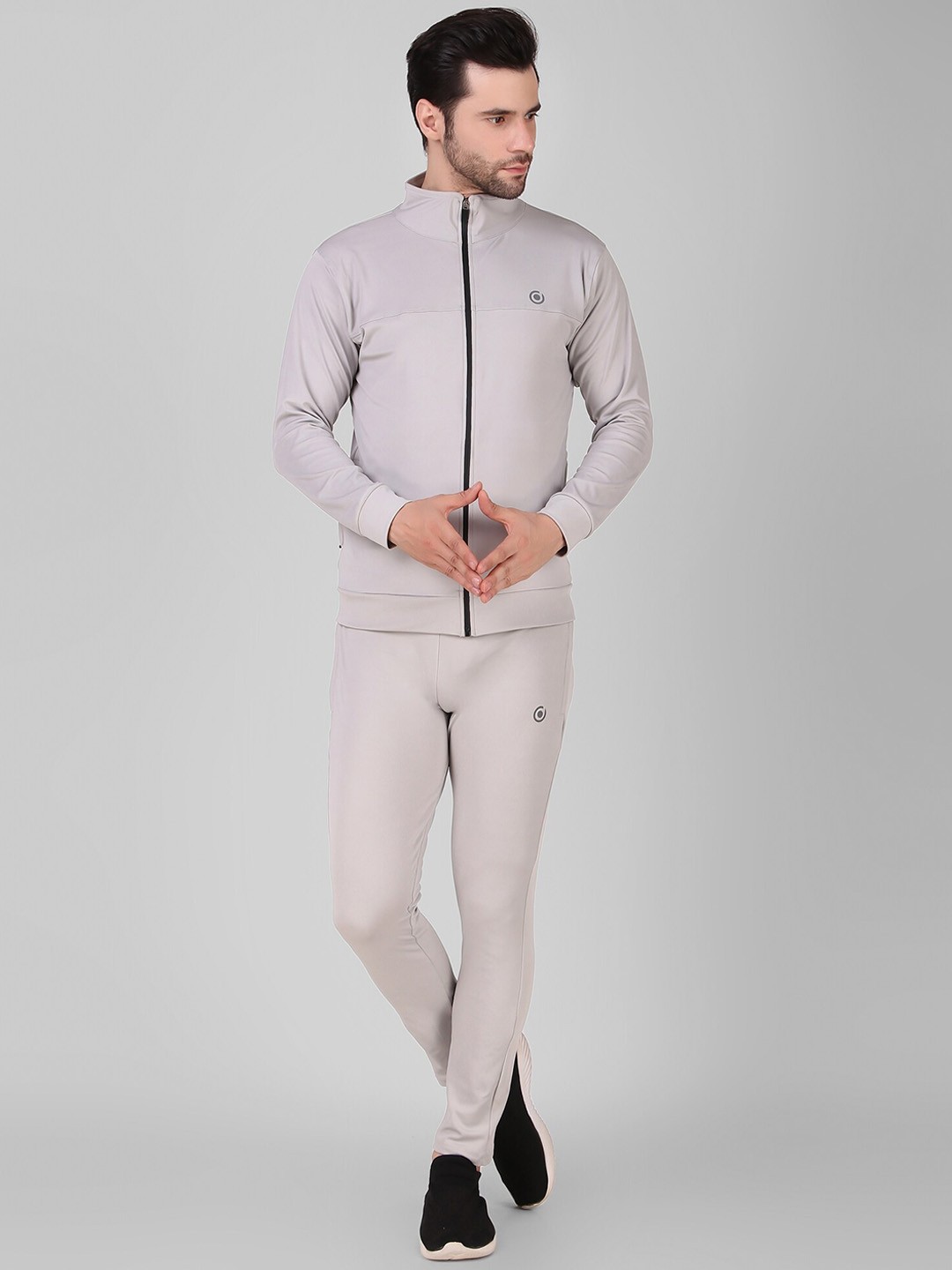 

DIAZ Mock Collar Mid Rise Tracksuits, Grey