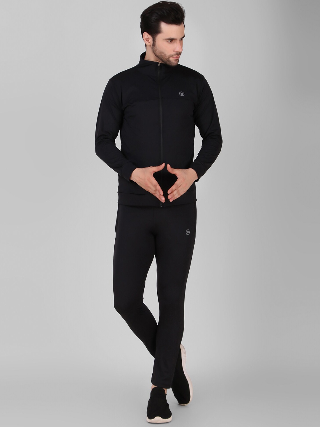

DIAZ Mock Collar Mid Rise Tracksuits, Black