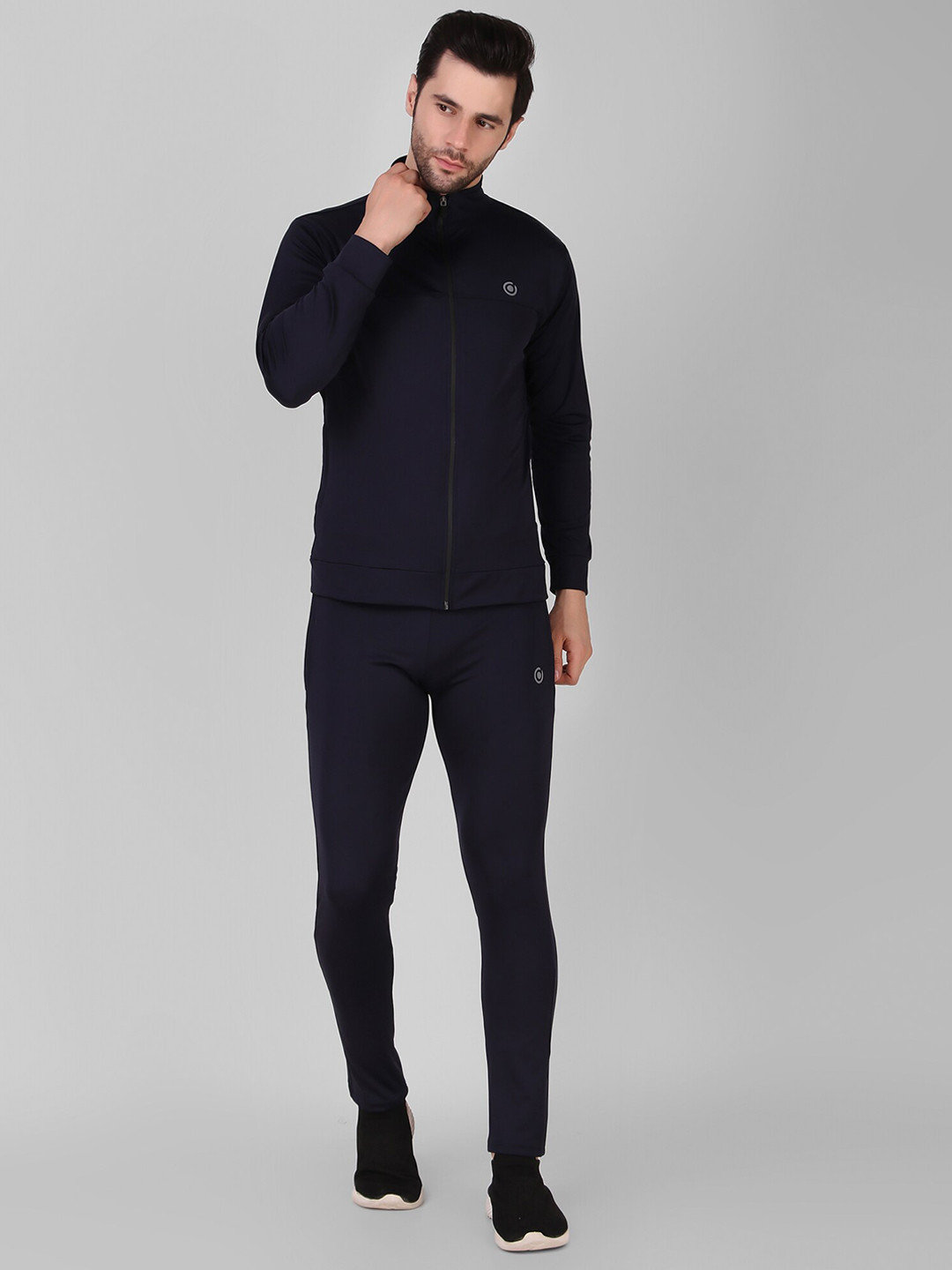 

DIAZ Mock Collar Long Sleeves Tracksuit, Navy blue