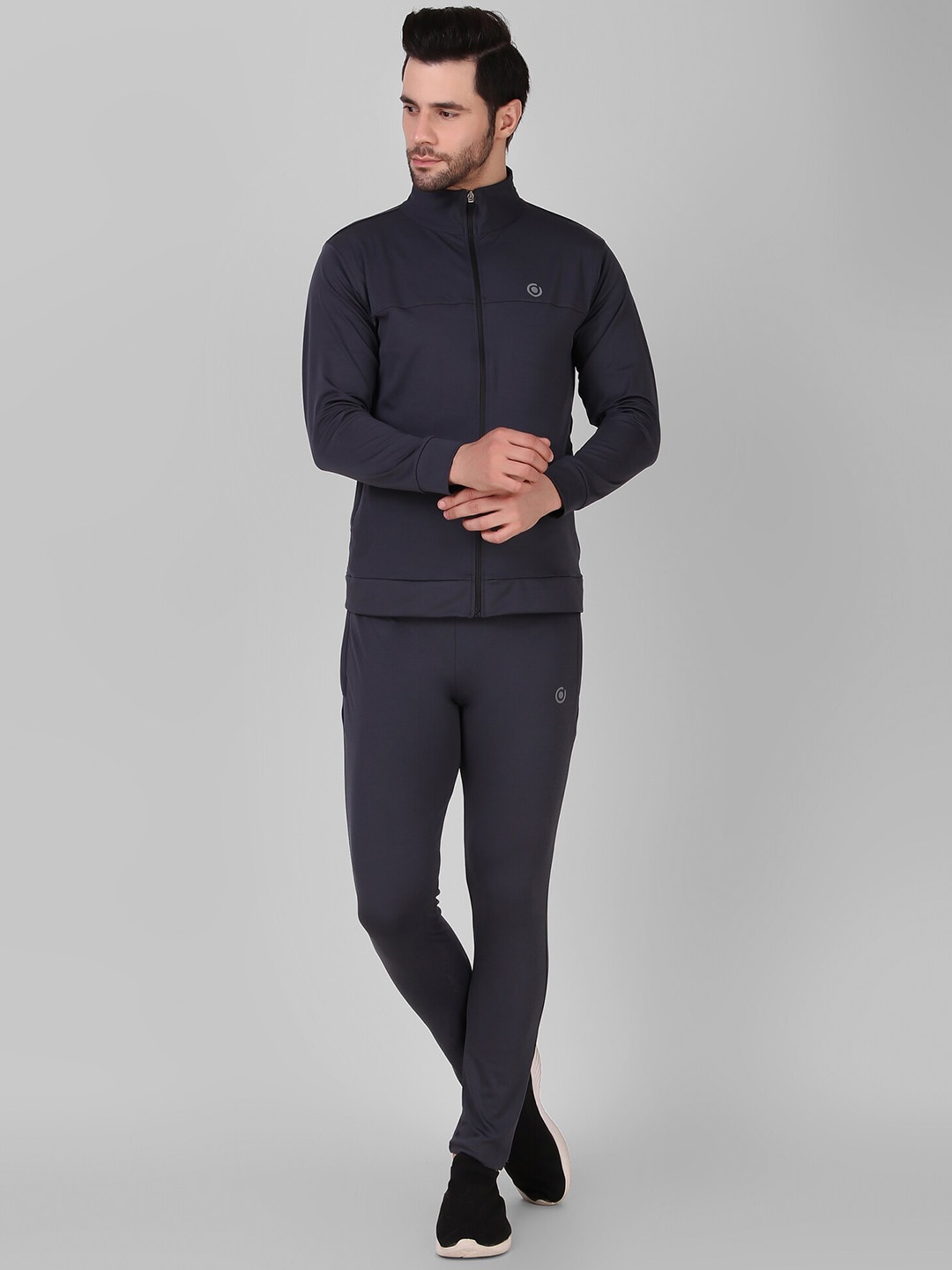 

DIAZ Mock Collar Long Sleeves Tracksuit, Grey
