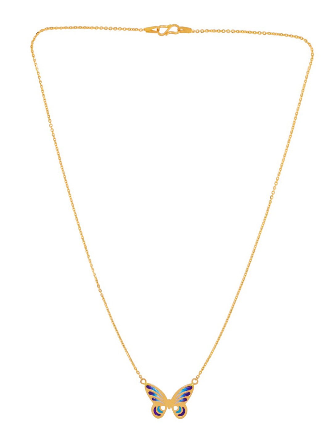 

BHIMA 22K Hallmark 916 Purity Yellow Gold Butterfly Pendant Necklace