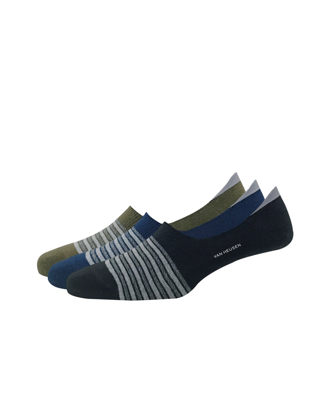 

Van Heusen Men Pack Of 3 Striped Shoe Liners, Navy blue