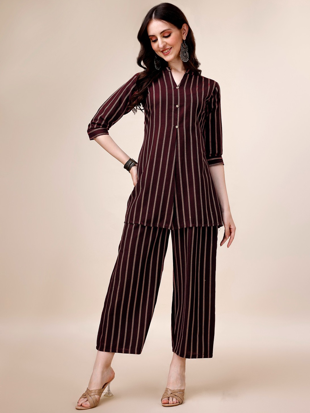 

Anouk Women Printed Pure Cotton Co-Ords, Maroon