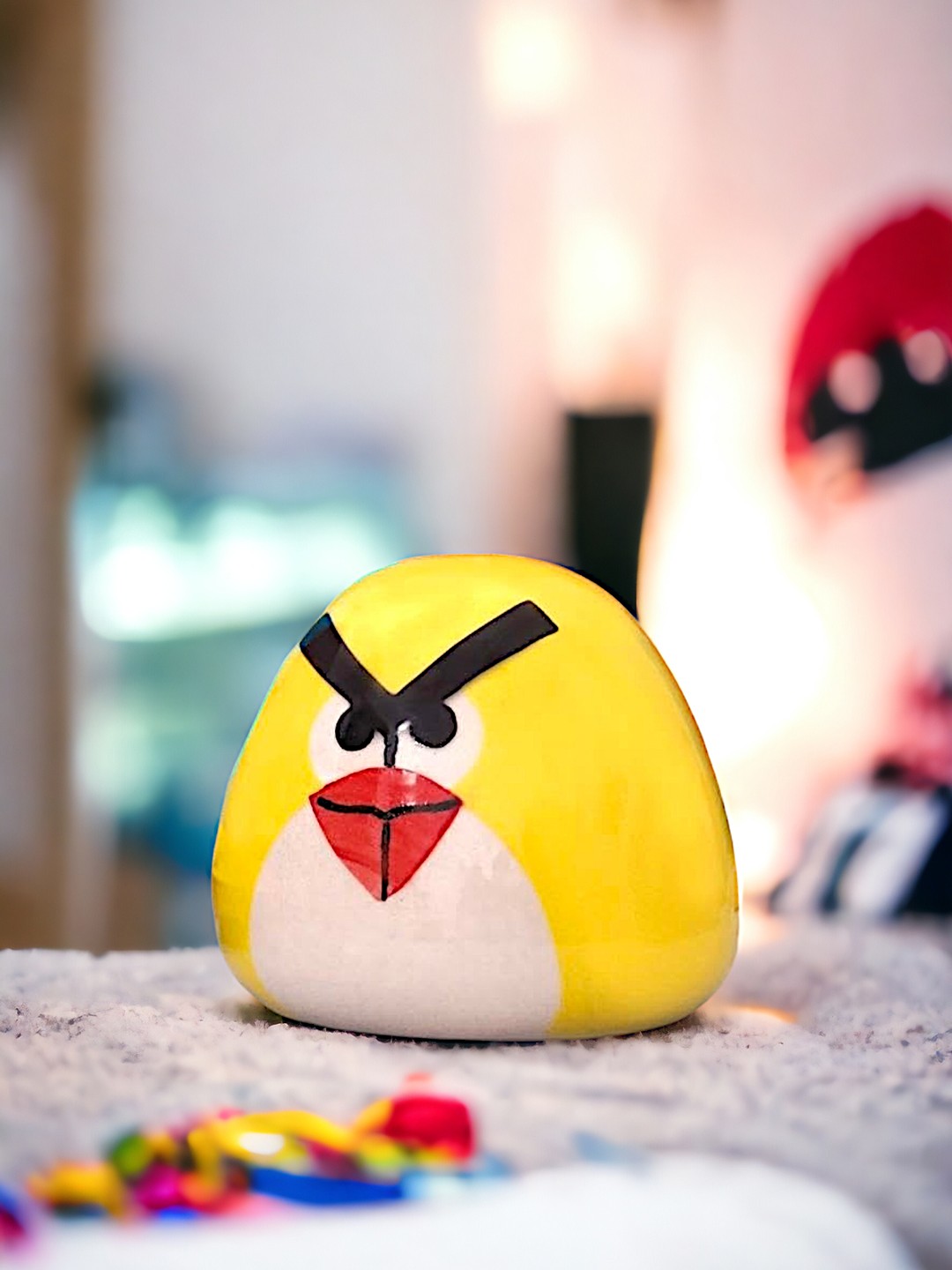 

ecofynd Angry Bird Piggy Bank Showpiece, Yellow