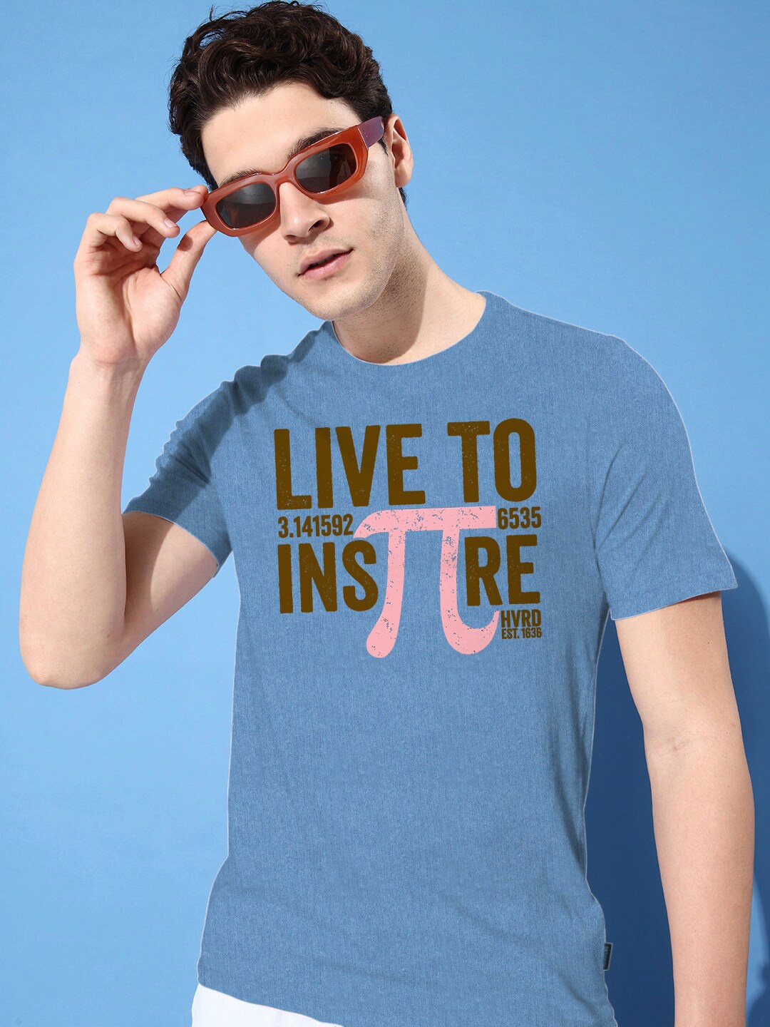 

Harvard Typography Printed T-shirt, Blue