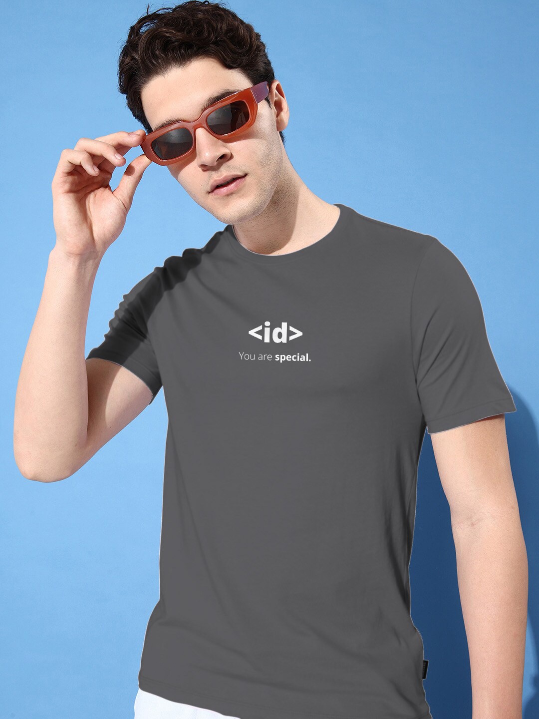 

Harvard Typography Printed Round Neck Cotton Regular T-shirt, Grey