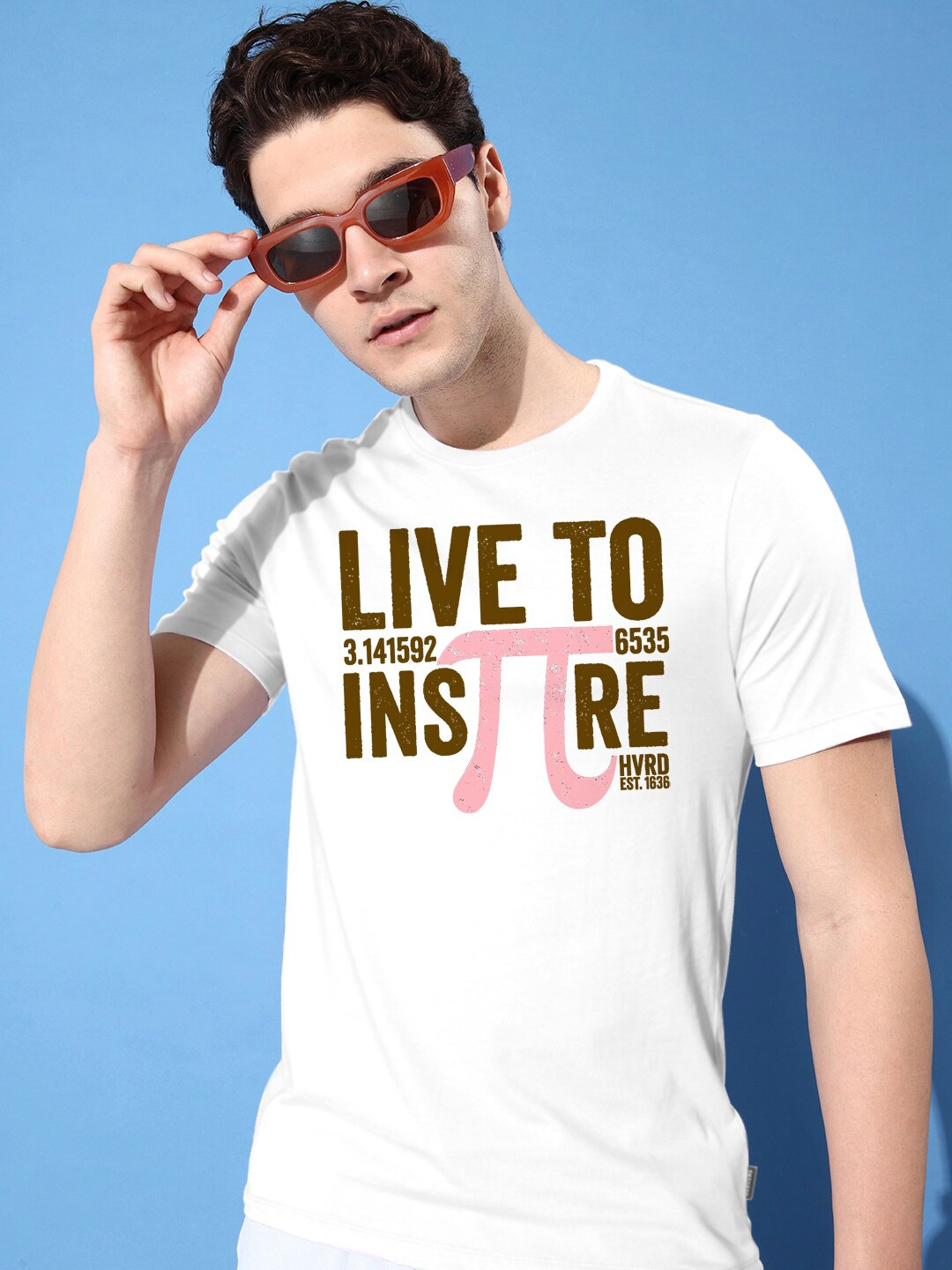 

Harvard Typography Printed Pure Cotton T-Shirt, White