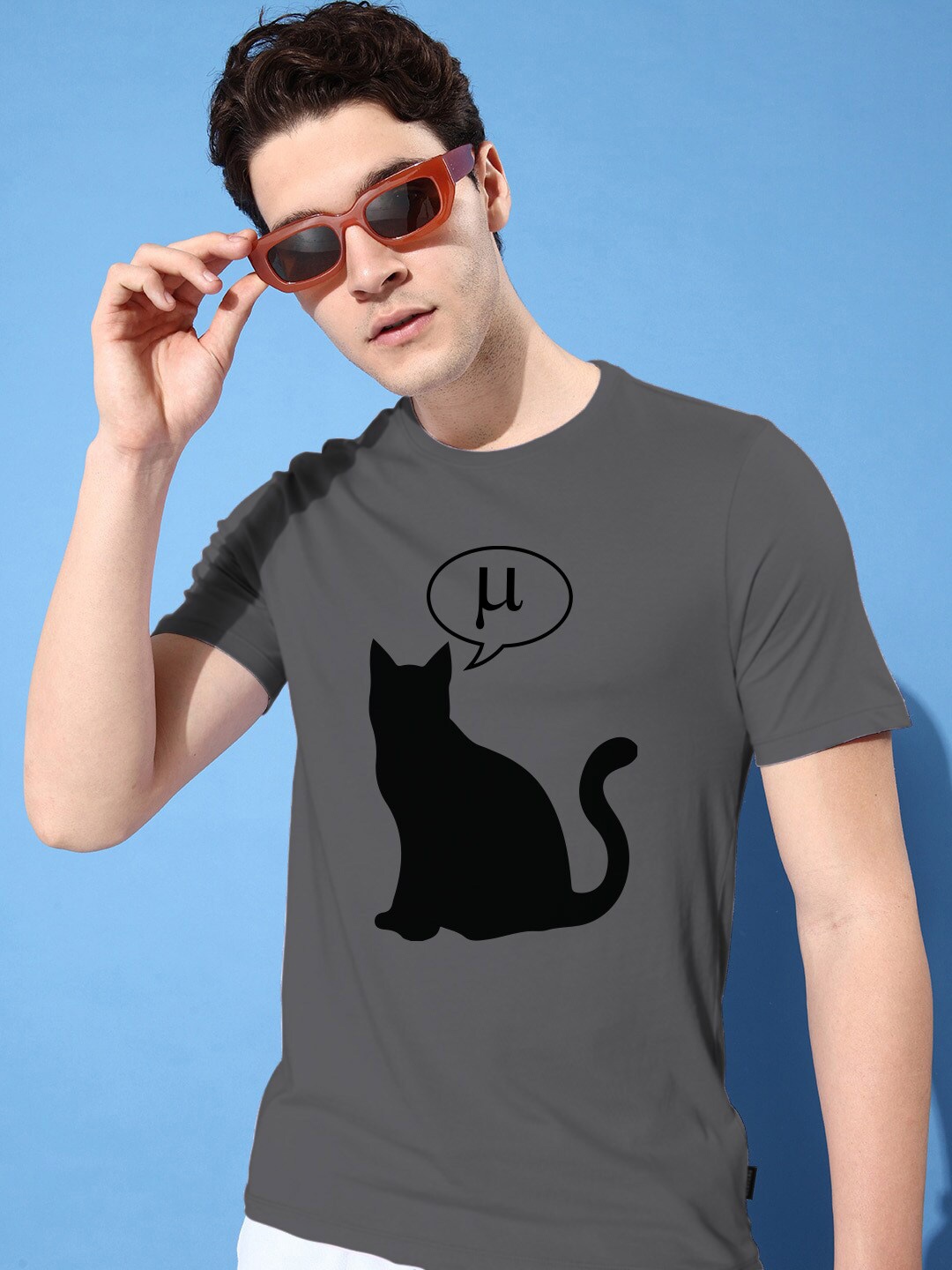 

Harvard Regular Fit Graphic Printed Round Neck Short Sleeve Cotton T-Shirt, Grey