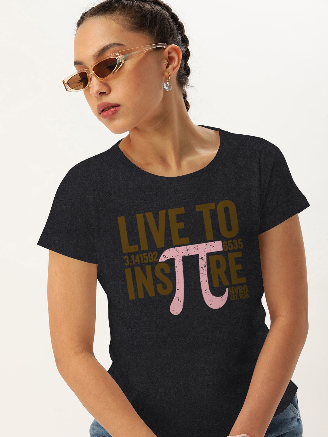 

Harvard Typography Printed Round Neck T-shirt, Grey