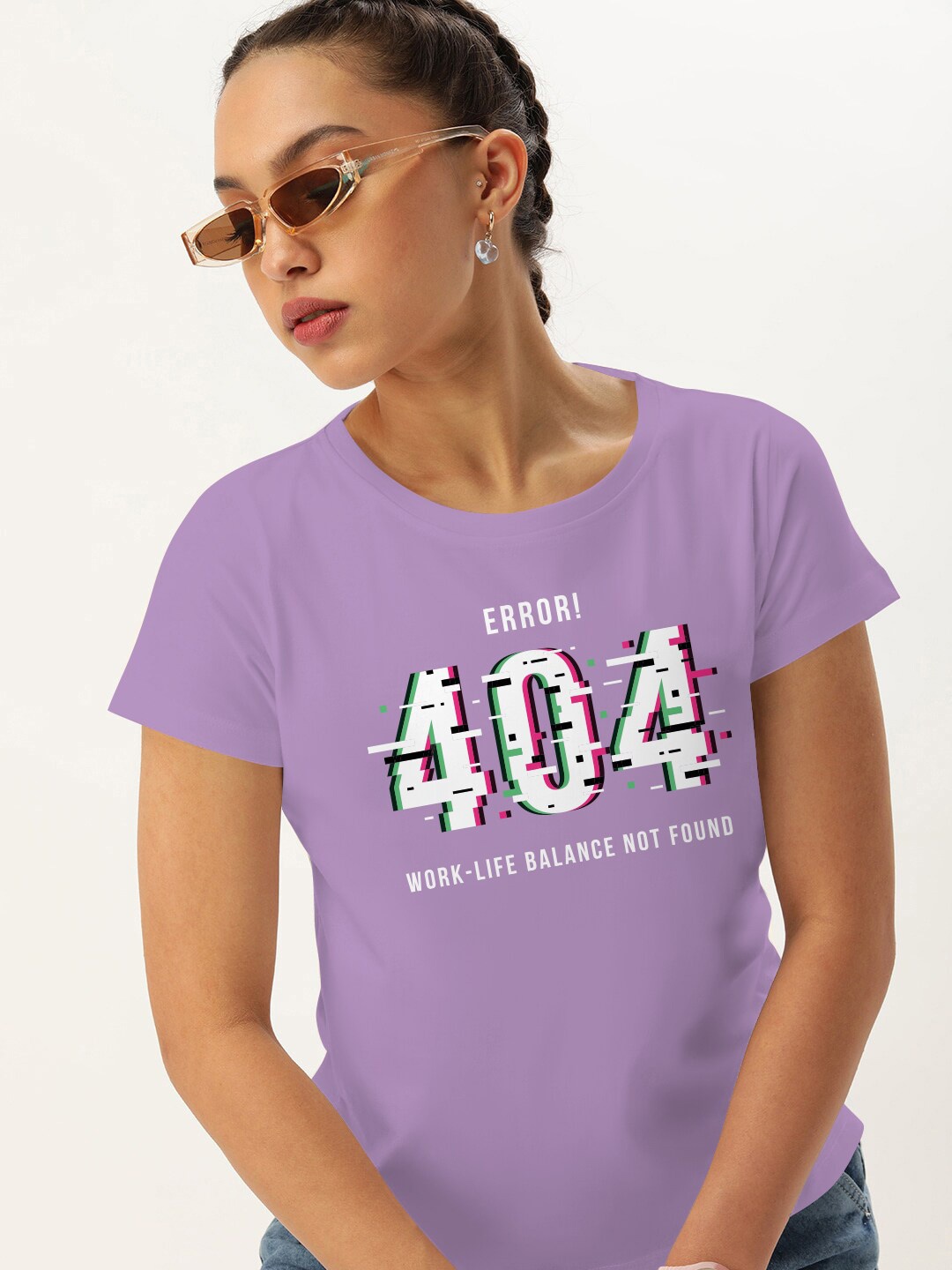 

Harvard Women Lavender Typography Printed T-shirt