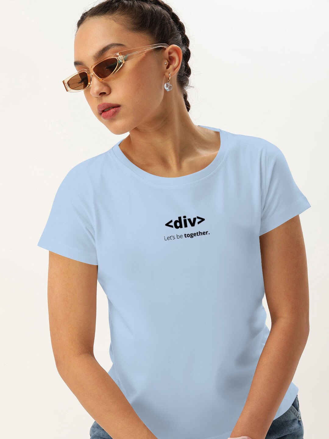 

Harvard Blue Typography Printed Oversized Pure Cotton T-shirt