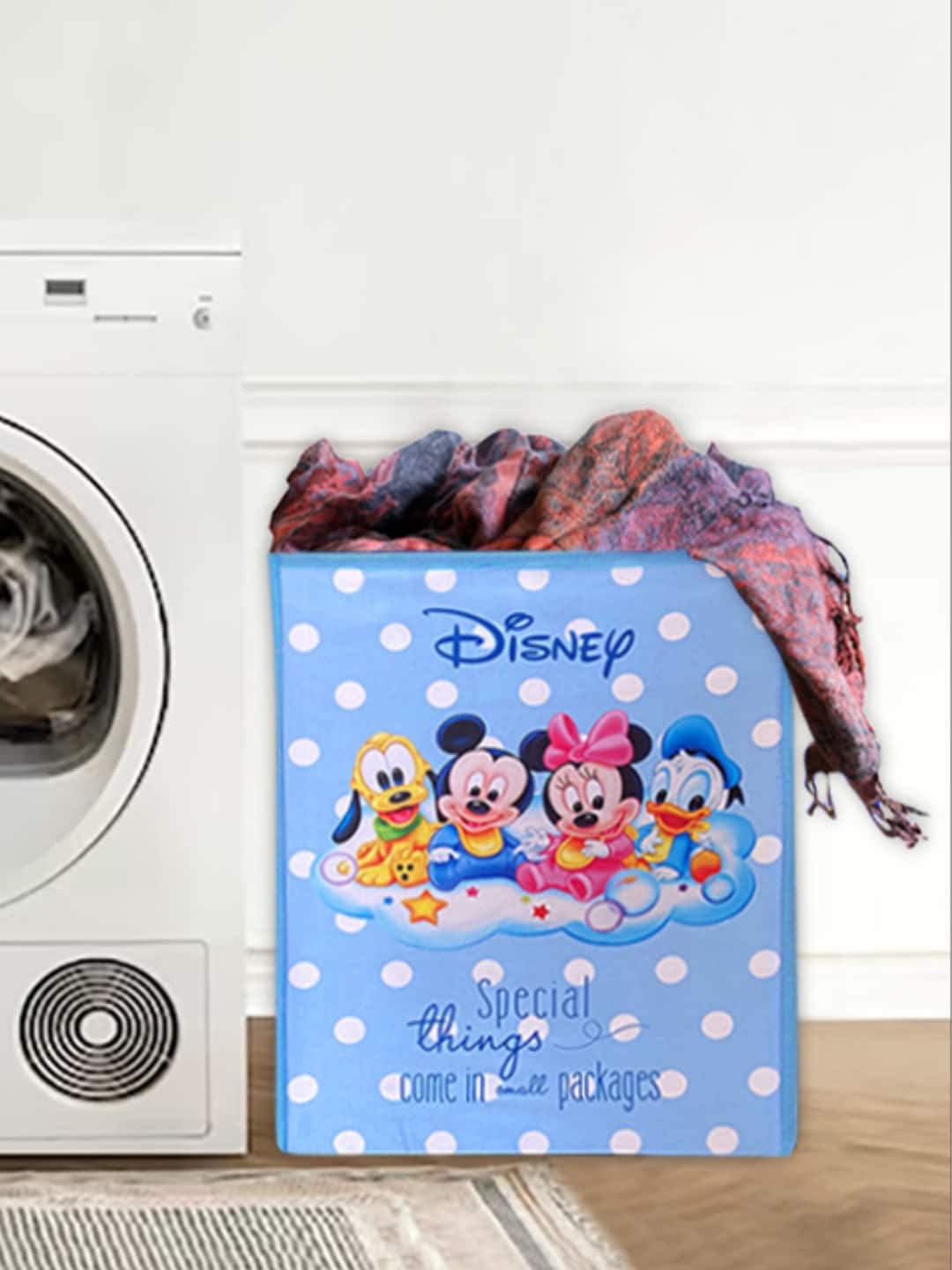 

Kuber Industries Blue Disney Printed Foldable Laundry Bag