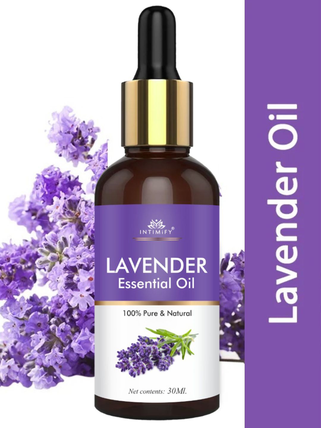 

INTIMIFY 100% Pure & Natural Lavender Essential Oil - 30 ml, Purple
