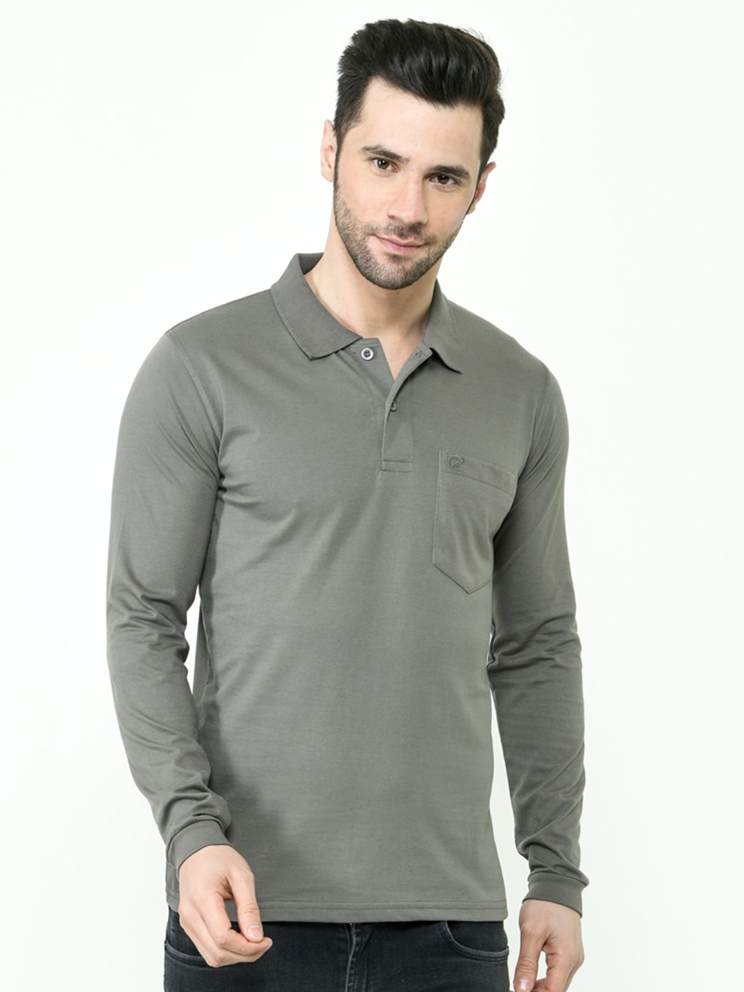 

Calizar Polo Collar Pockets Cotton T-shirt, Purple