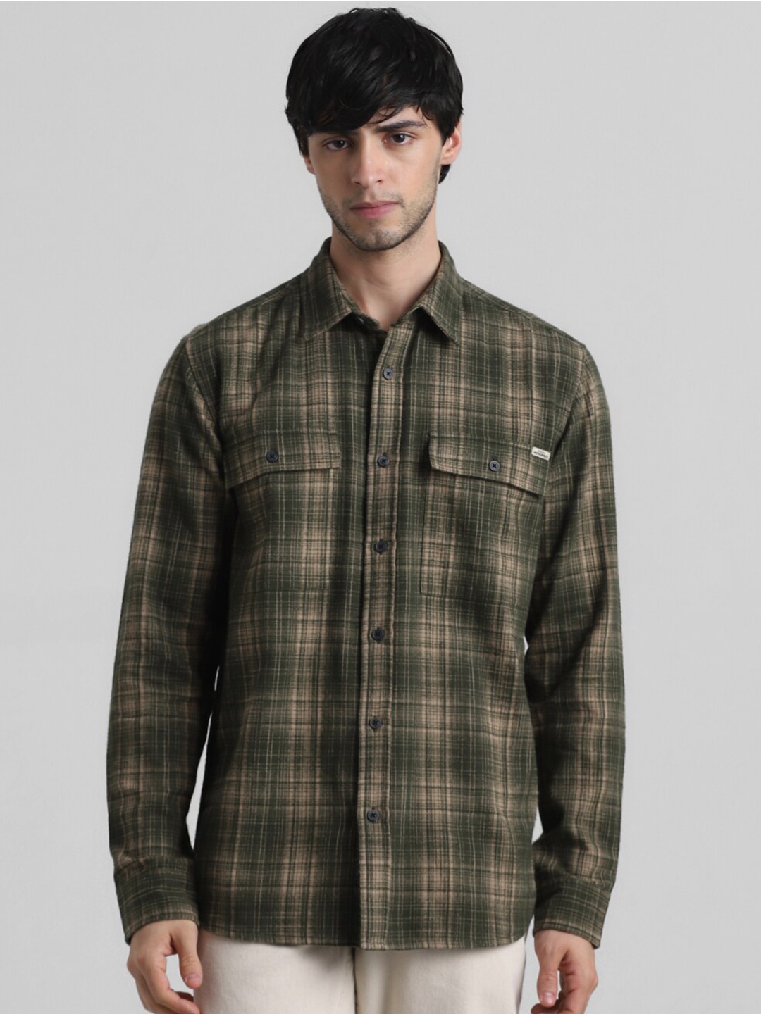 

Jack & Jones Abstract Printed Opaque Regular Fit Cotton Casual Shirt, Green