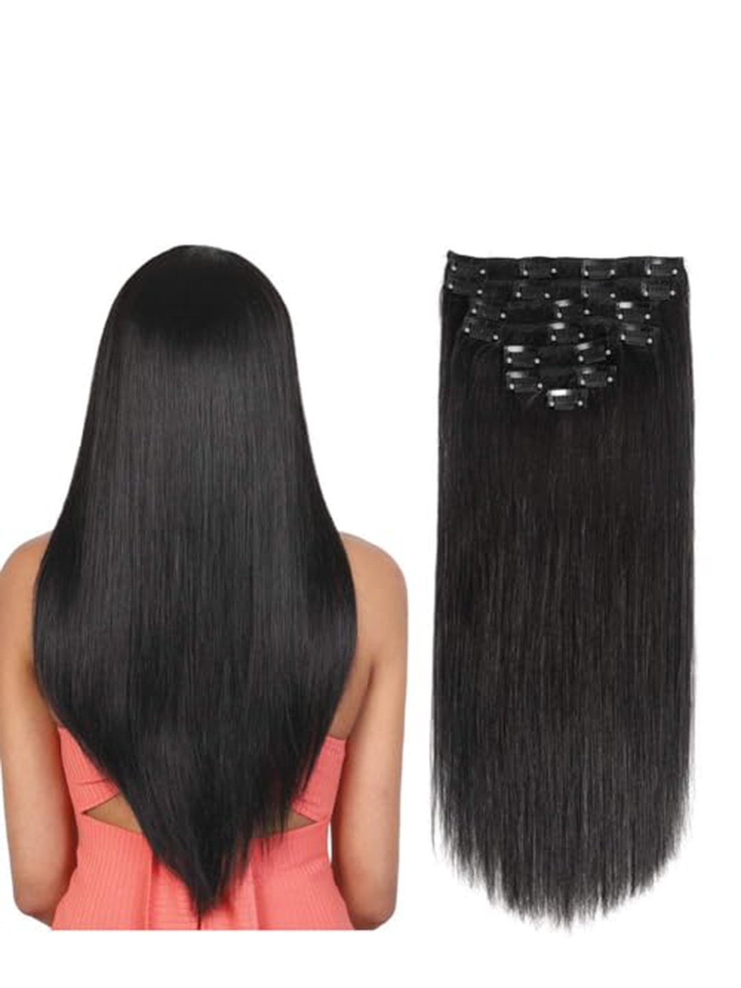 

Beaute Secrets Straight Clip On Hair Extensions - Natural Black