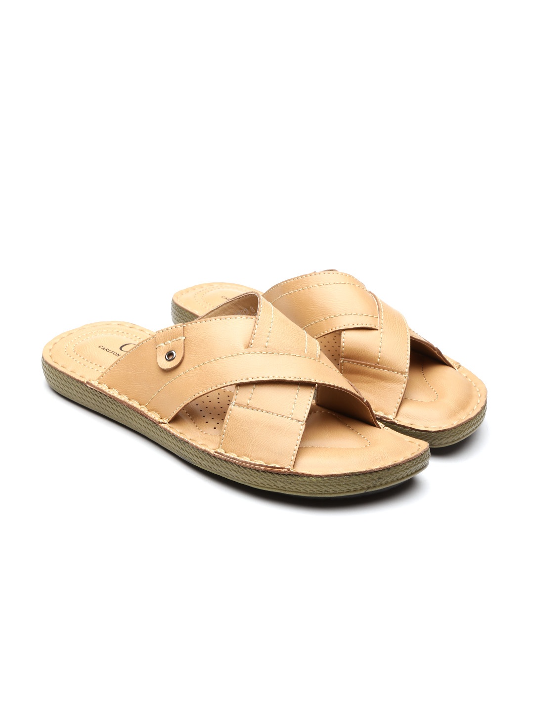 

Carlton London Men Beige Comfort Sandals