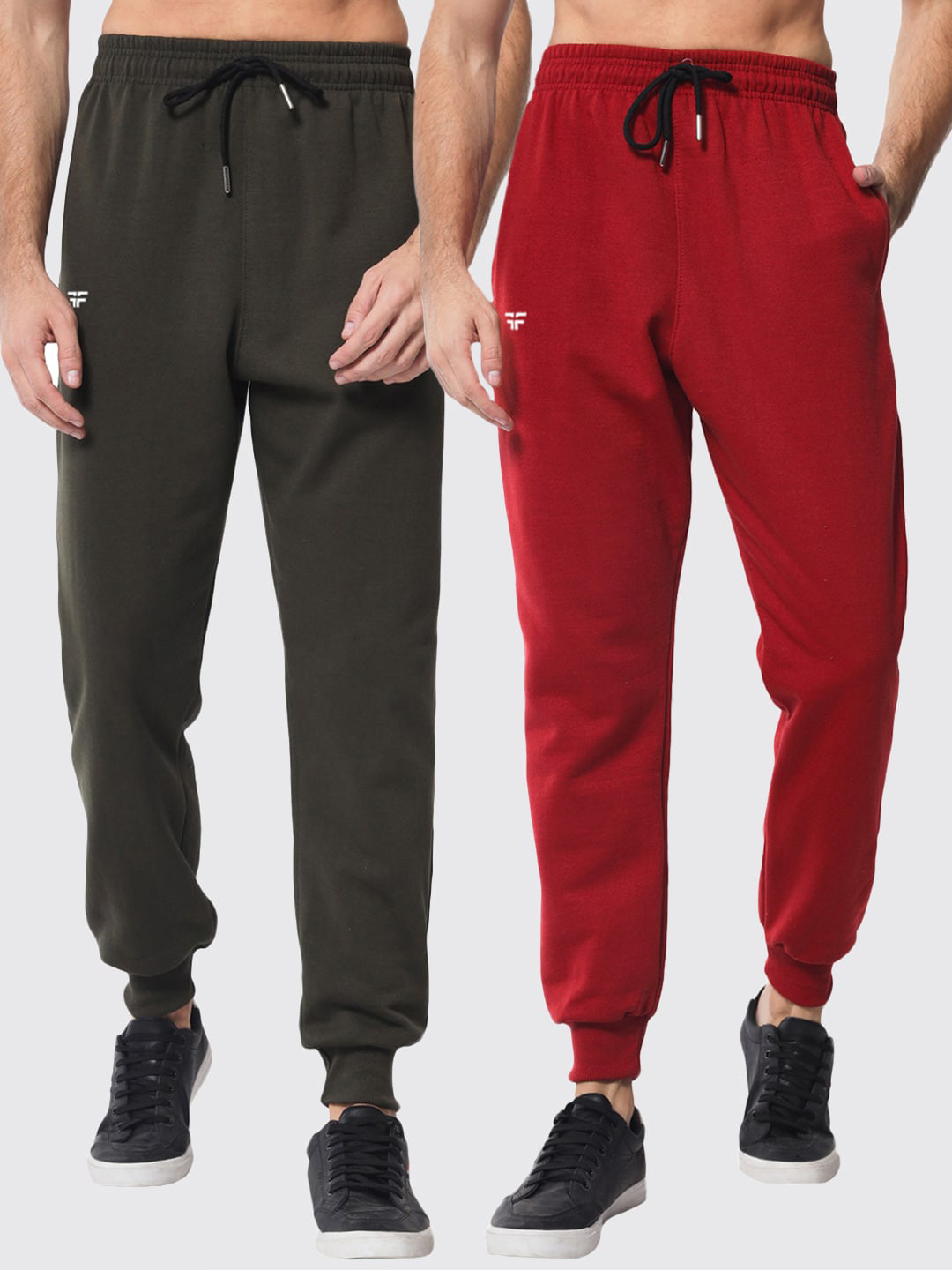 

FFLIRTYGO Men Pack Of 2 Fleece Joggers, Green