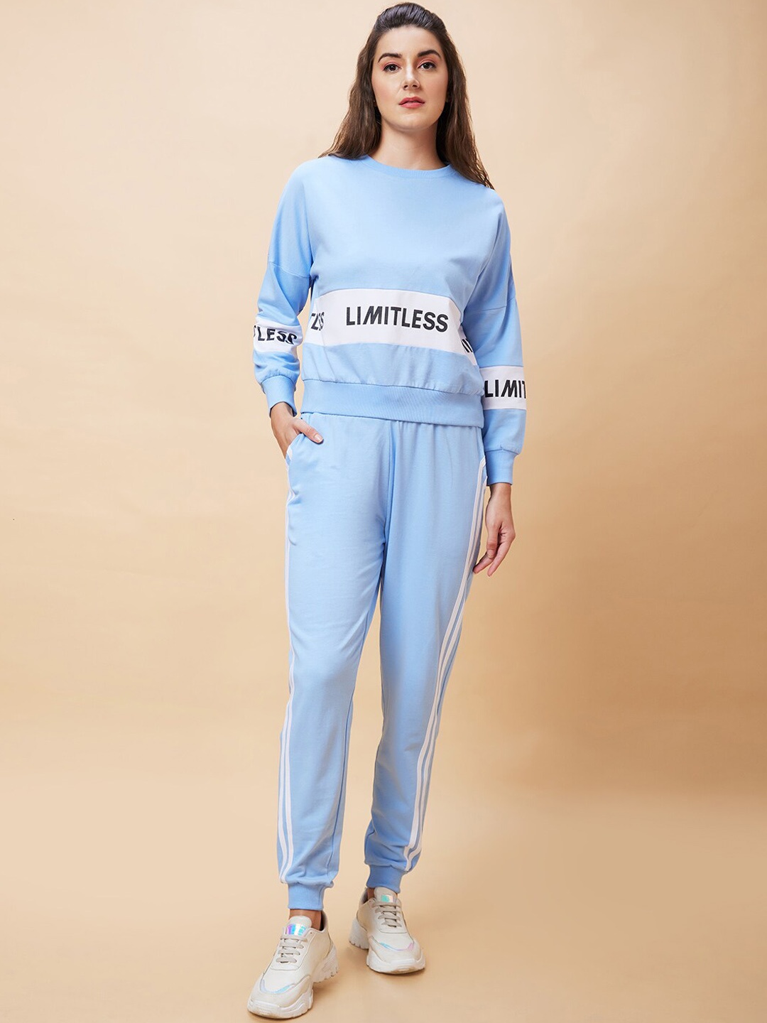 

Globus Printed Casual Co-Ord Set with Sweatshirt & Jogger, Blue