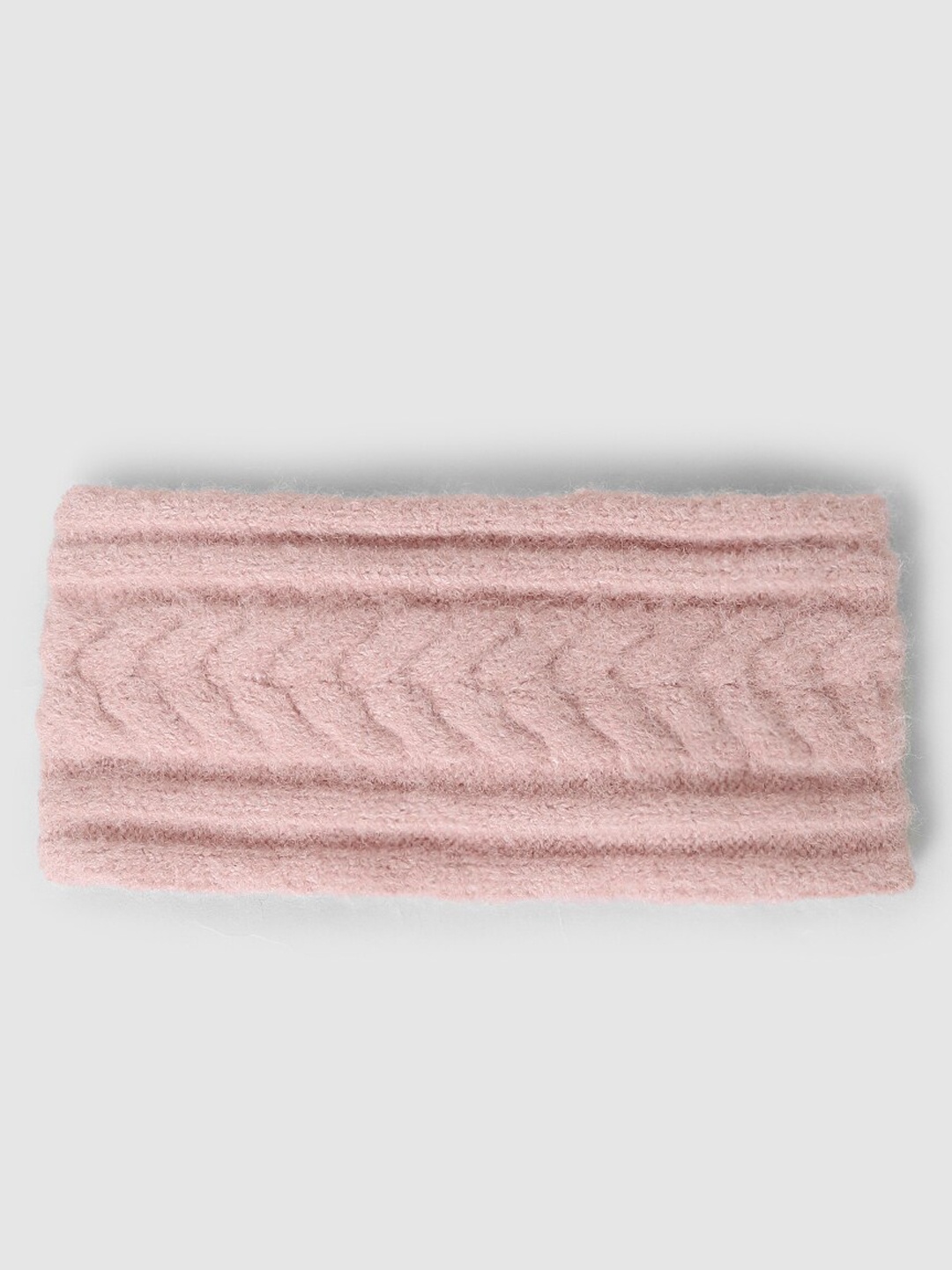 

ONLY Cable-Knit Bow Headband, Pink