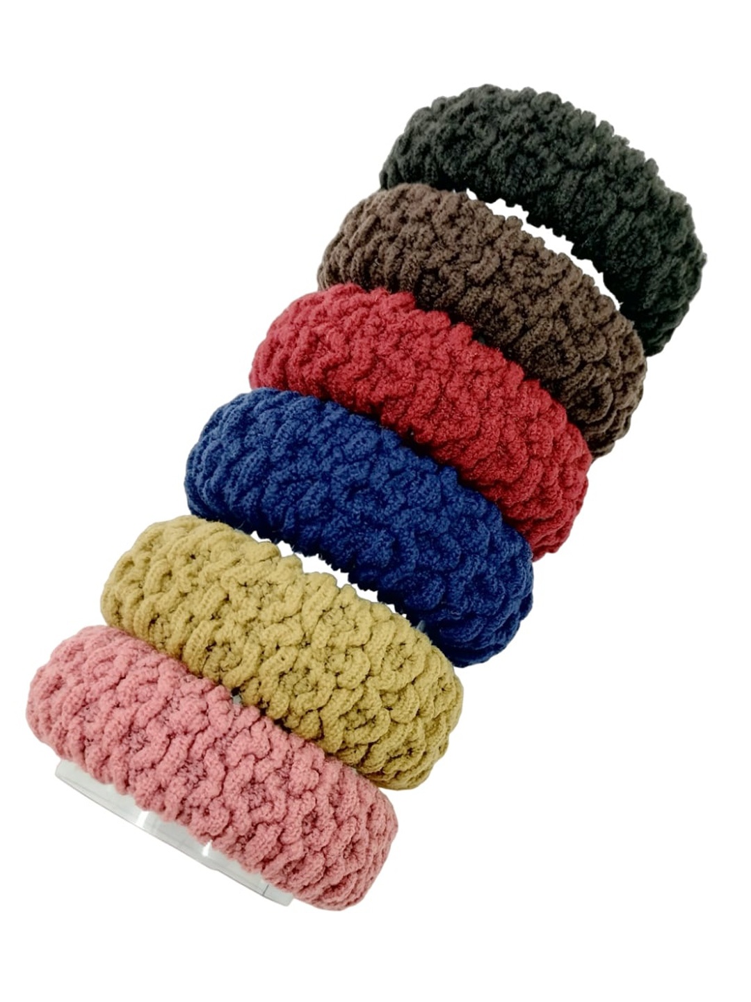 

FEMMIBELLA Women Set Of 6 Ponytail Holders, Black