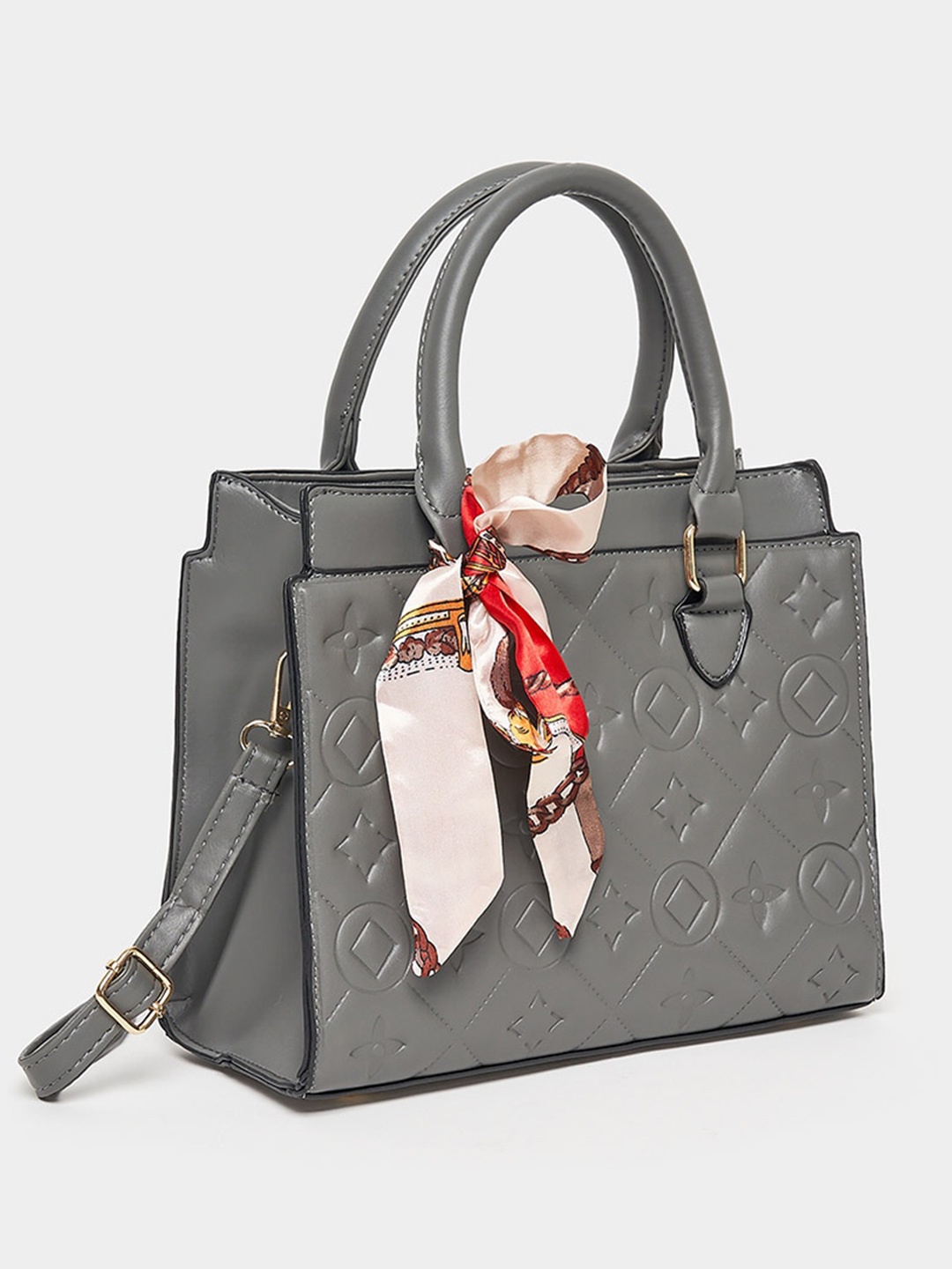 

Styli Textured Oversized Structured Handheld Bag, Charcoal