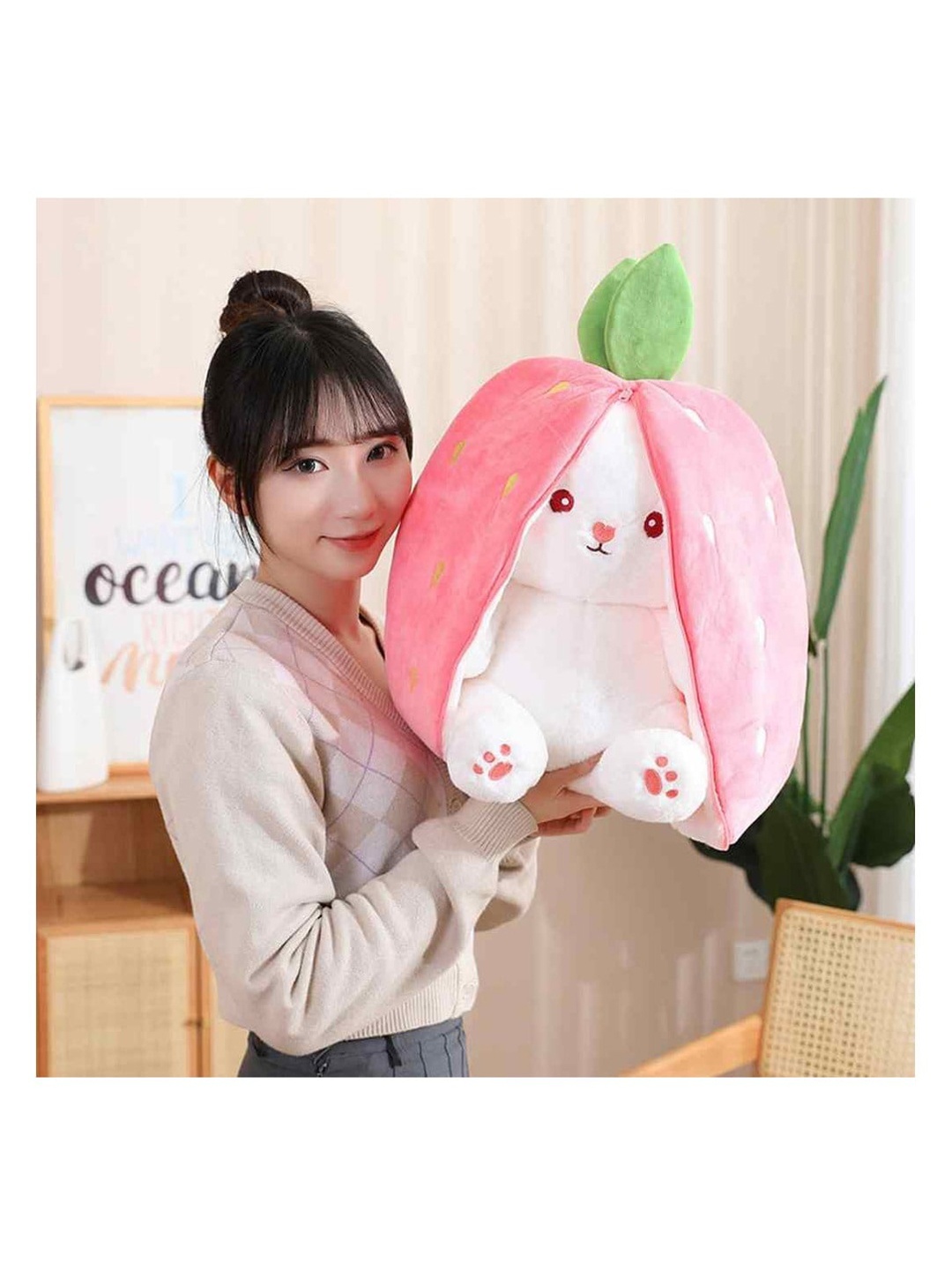 

Kidology Kids Adorable Bunny Rabbit Plushie Pet, Pink