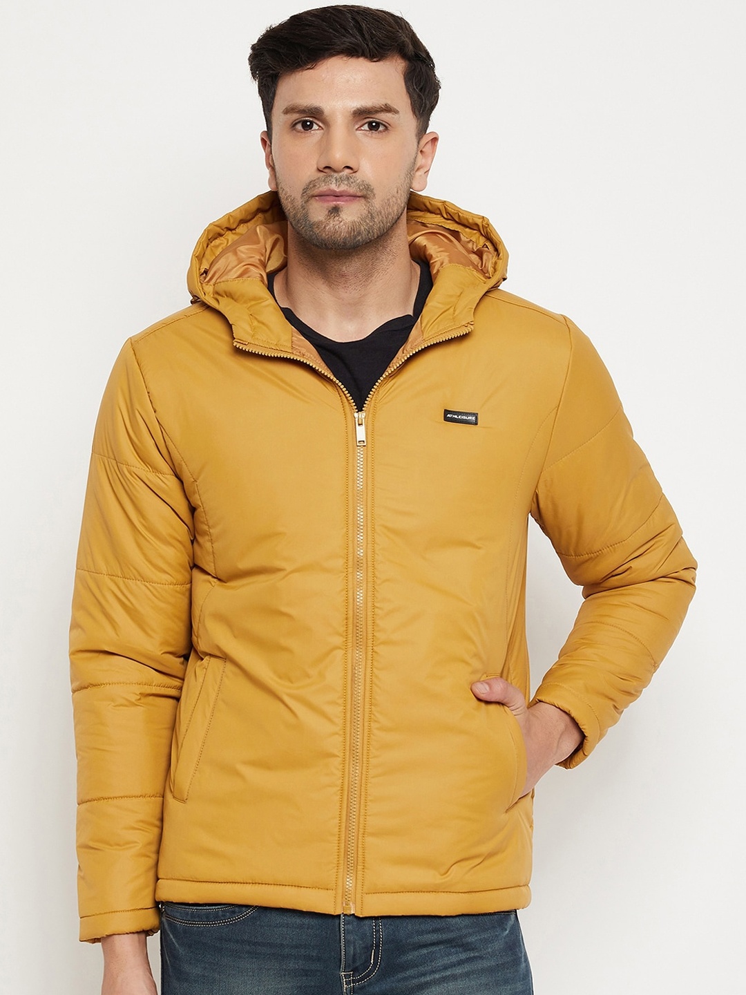 

BETTER THINK Hooded Lightweight Padded Jacket, Mustard