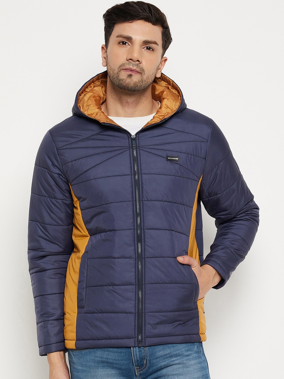 

BETTER THINK Hooded Lightweight Padded Jacket, Navy blue