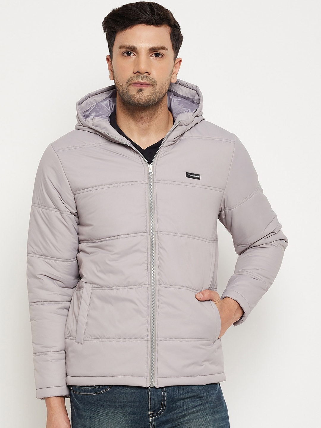 

BETTER THINK Hooded Lightweight Padded Jacket, Grey