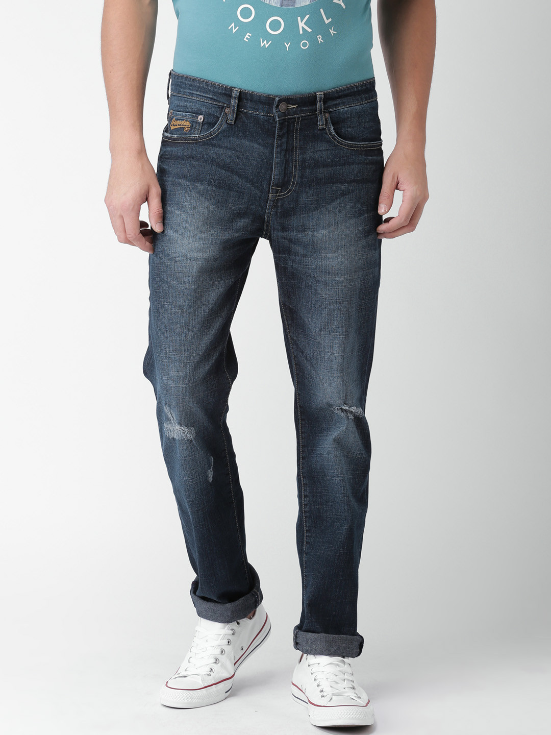 

Aeropostale Men Blue Slim Fit Low-Rise Mildly Distressed Stretchable Jeans