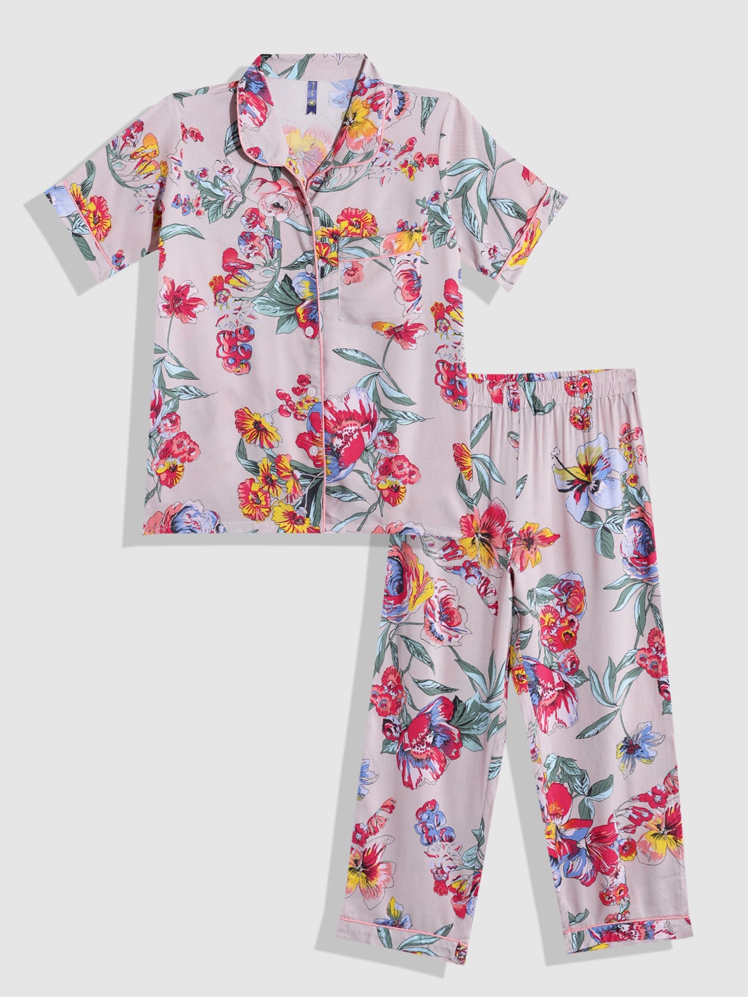 

YK Girls Printed Night suit, Multi