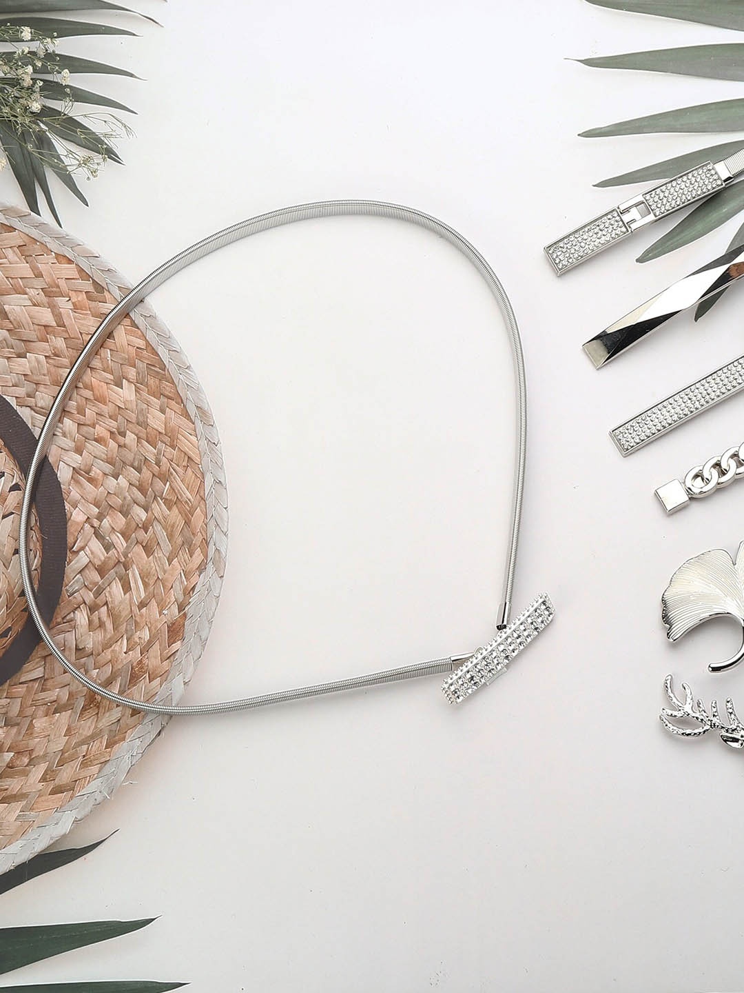 

DressBerry Women Silver-Plated Belt