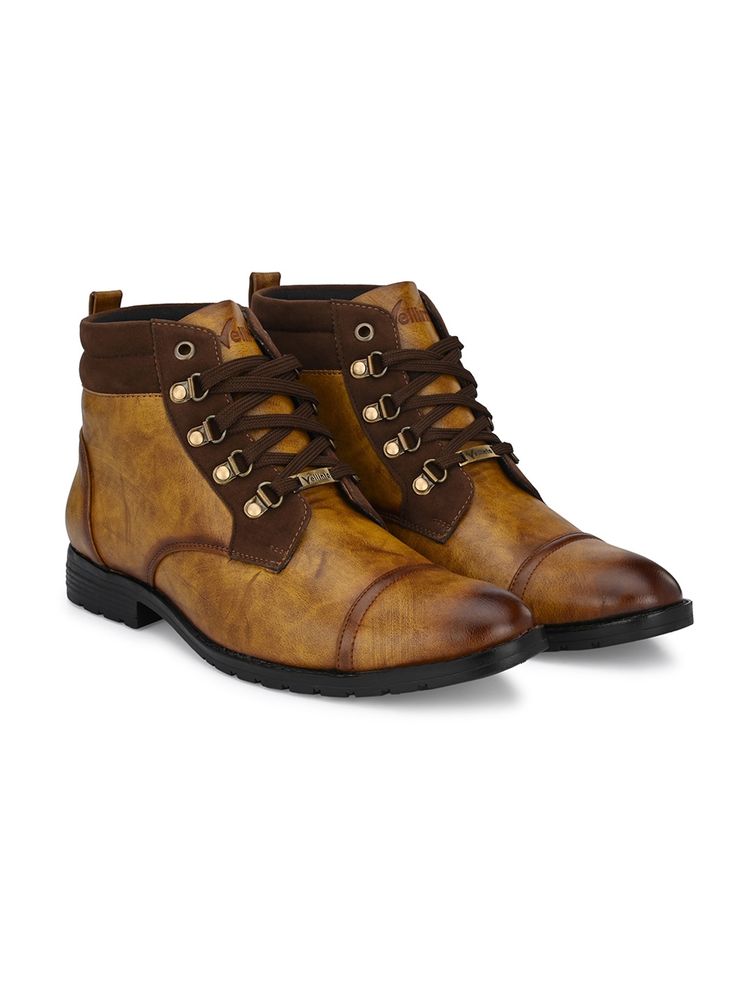 

Vellinto Men FRED Mid Top Regular Boots, Beige
