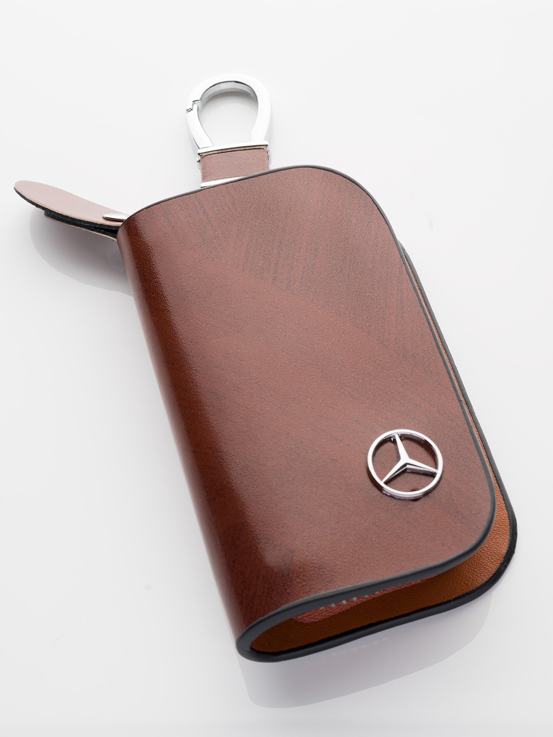 

CONTACTS Mercedes Benz Car Smart Key Cover Chain, Brown