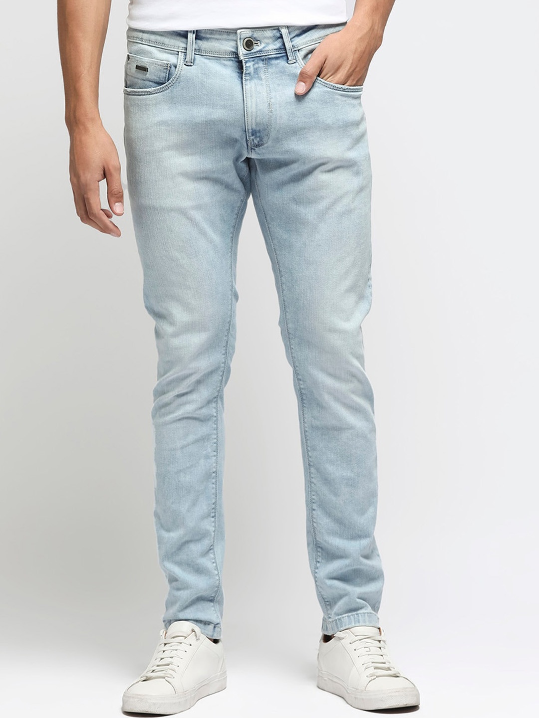 

RARE RABBIT Men Roune Slim Fit Cotton Jeans, Blue