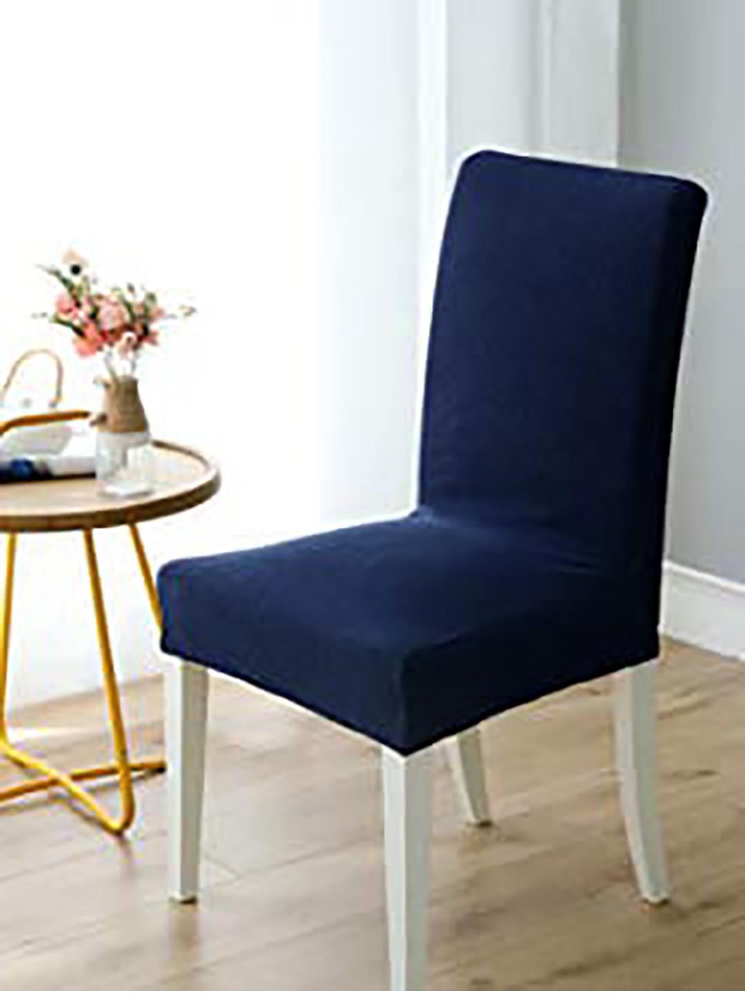 

HOUSE OF QUIRK Navy Blue 4 Pieces Durable Chair Covers