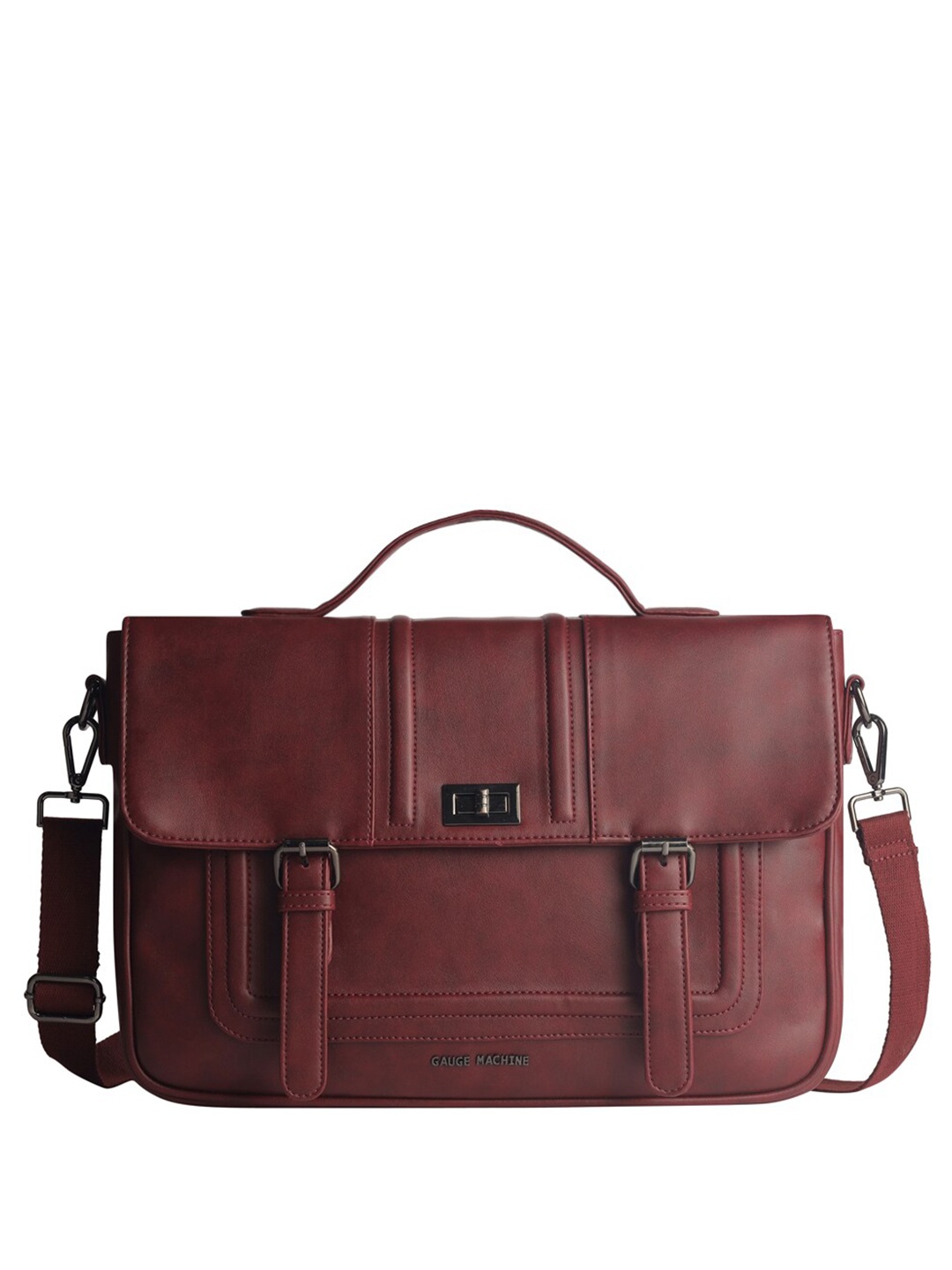 

Gauge Machine 16" Wine Laptop messenger Bag, Red